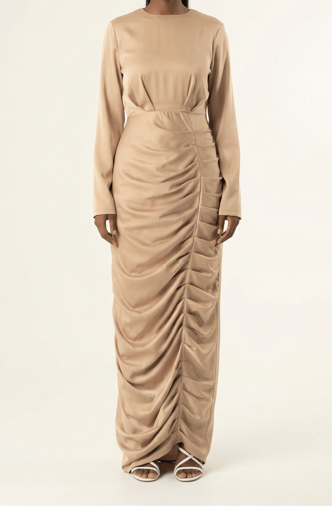 My love for satin maxi dress Kabayare