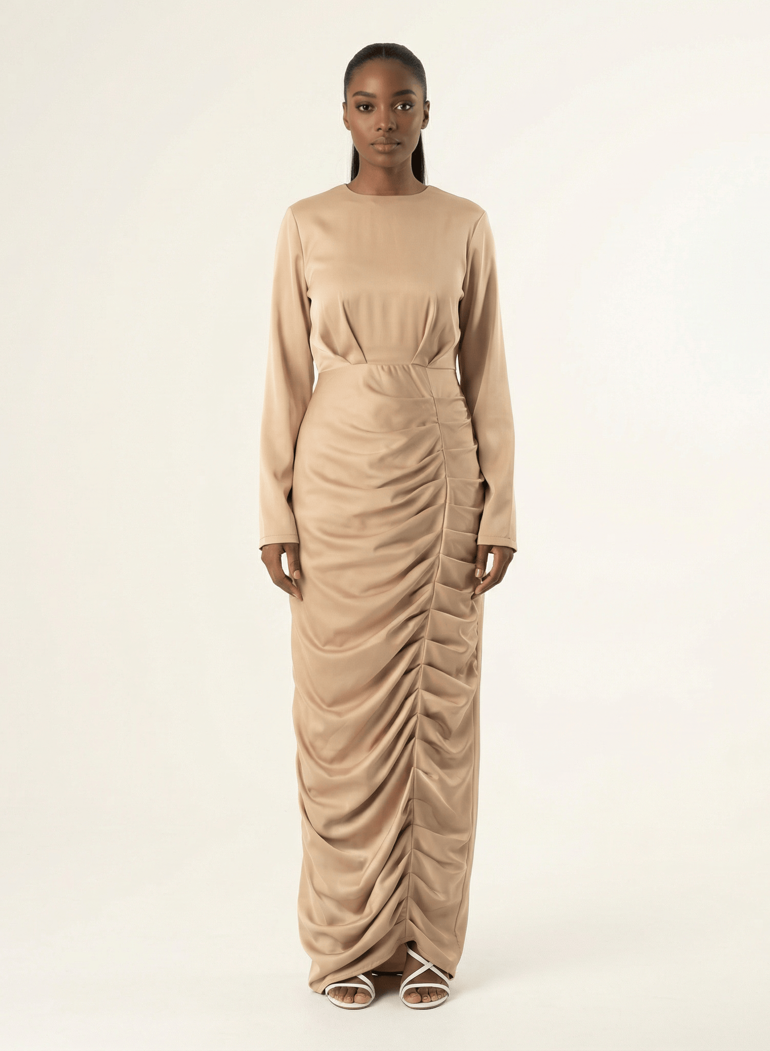 My love for satin maxi dress Kabayare