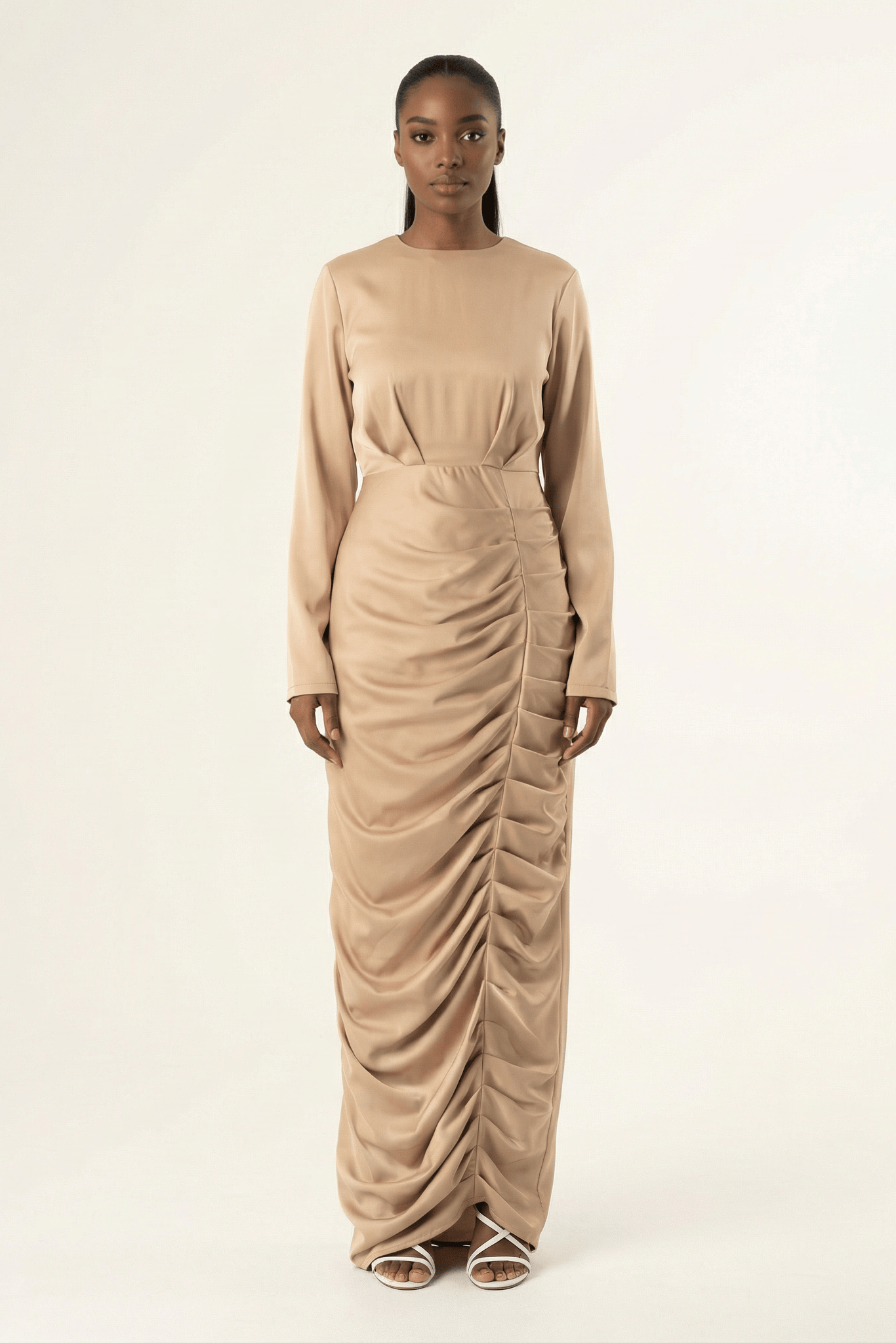 My love for satin maxi dress Kabayare