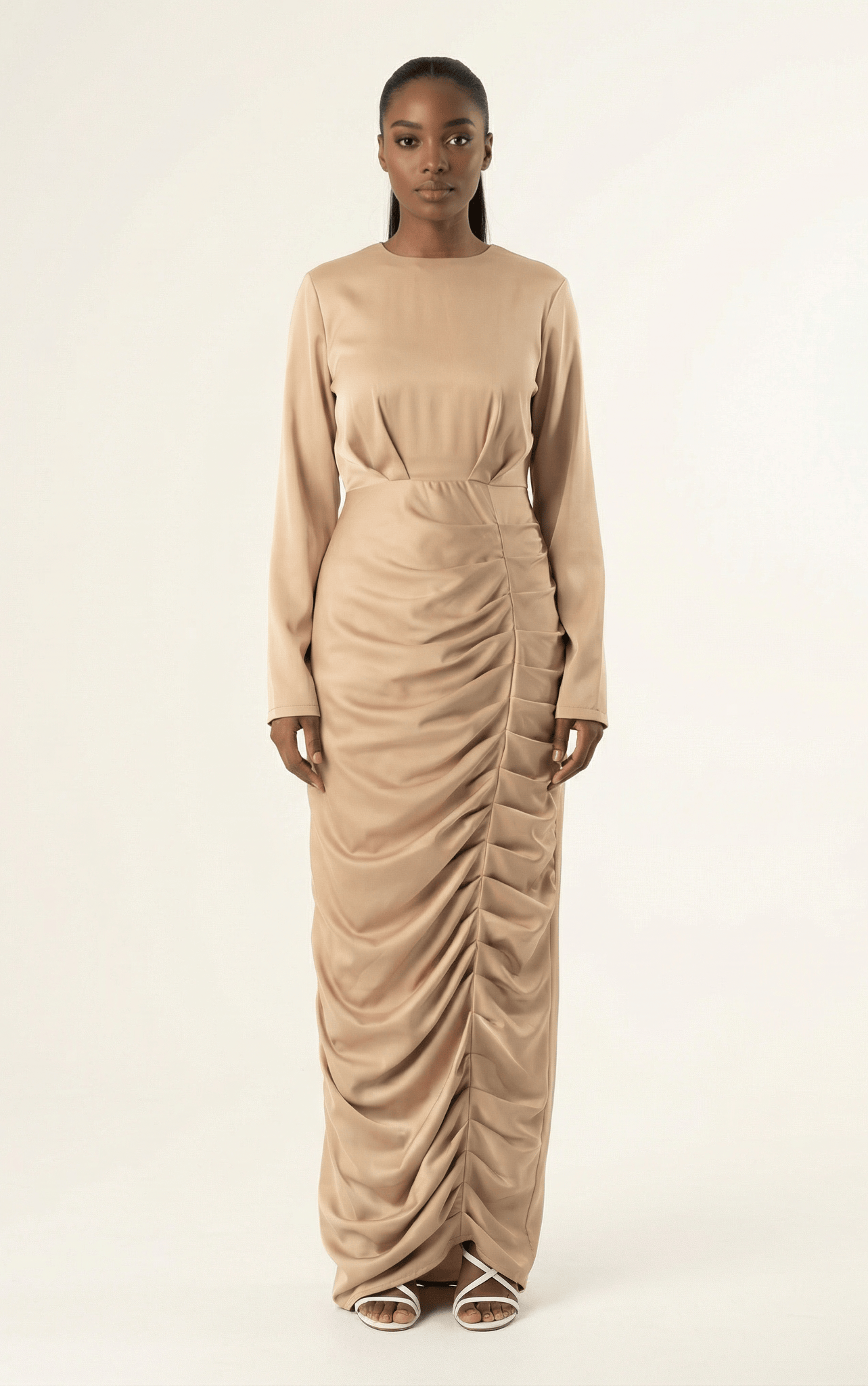 My love for satin maxi dress Kabayare