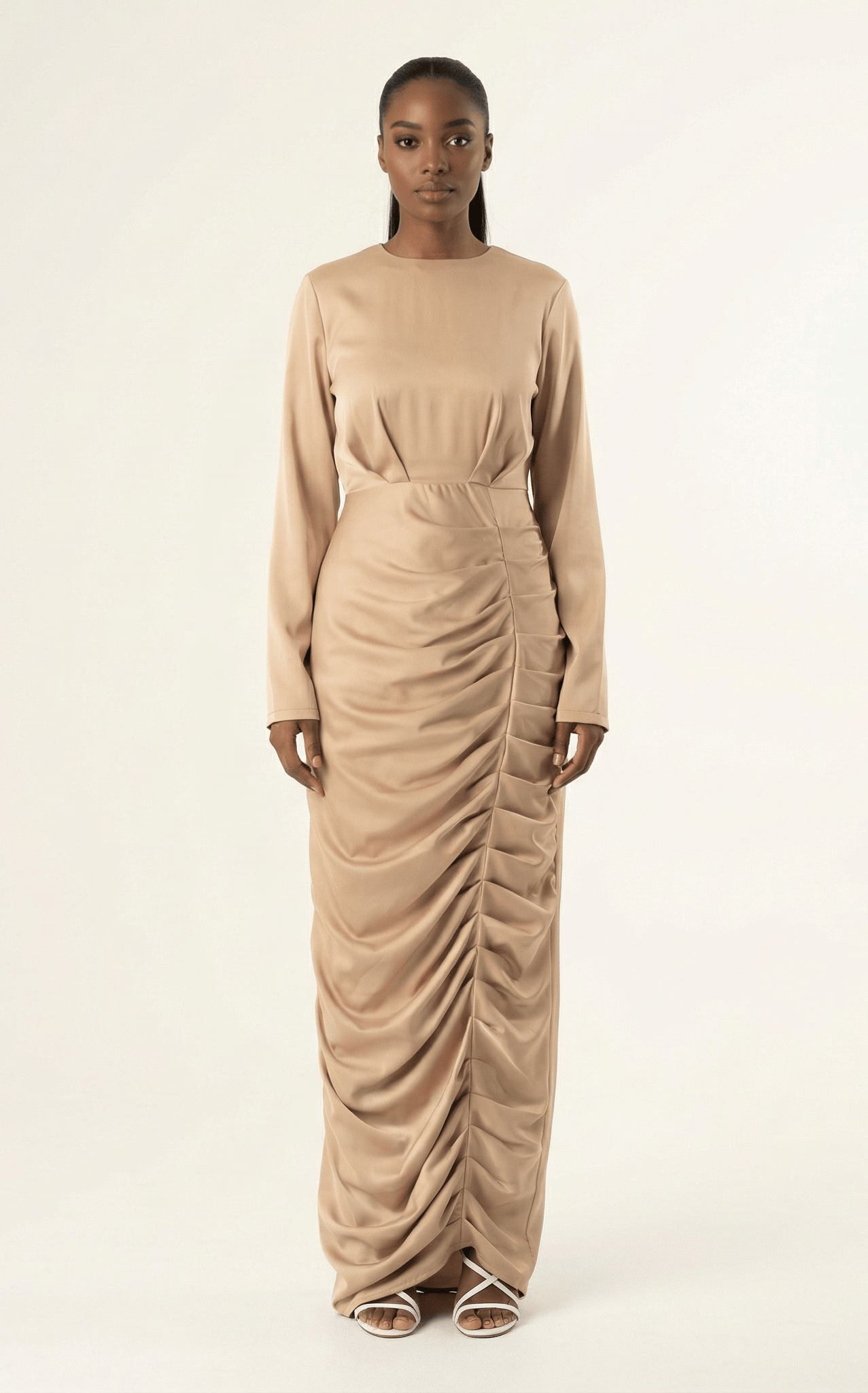 My love for satin maxi dress Kabayare