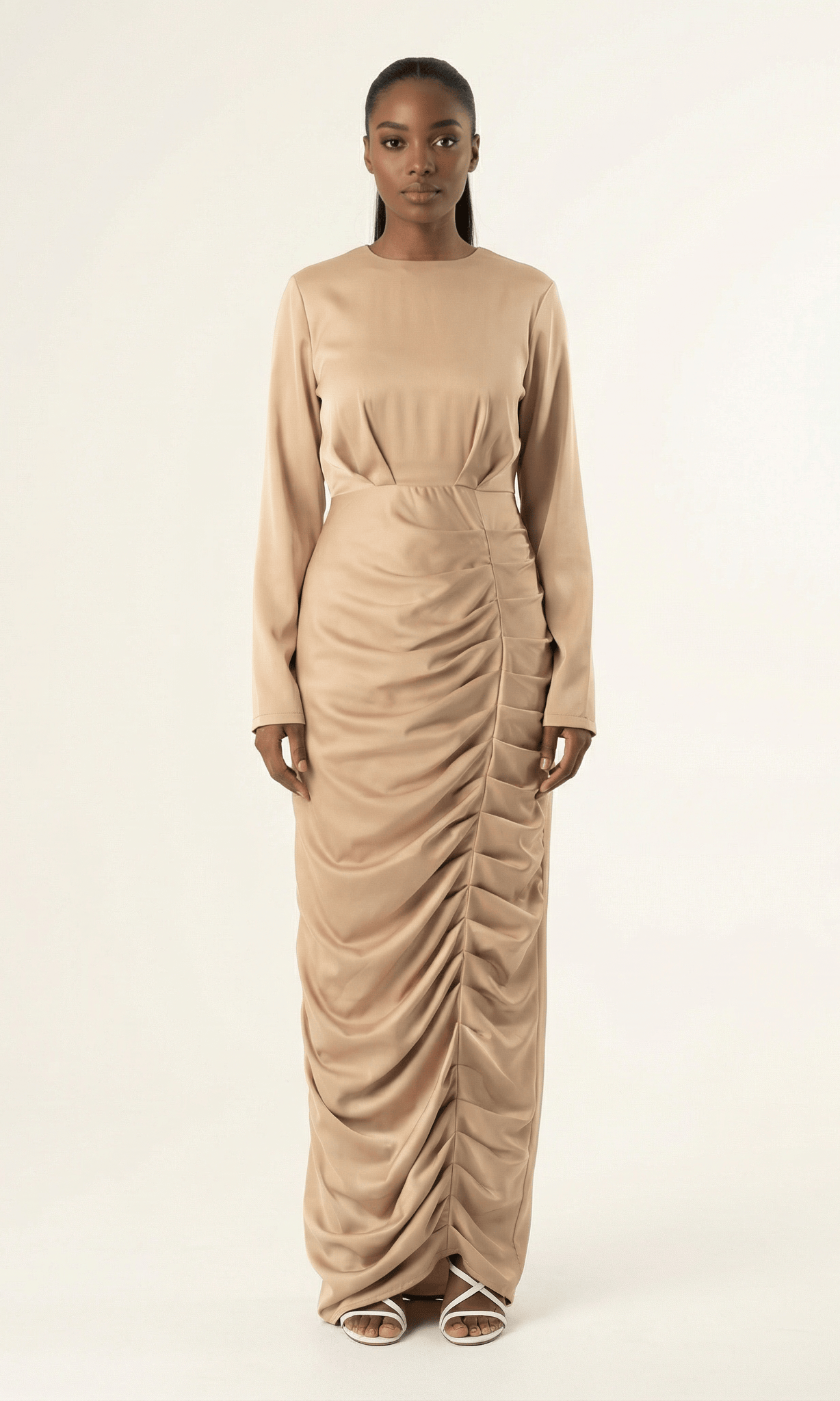 My love for satin maxi dress Kabayare