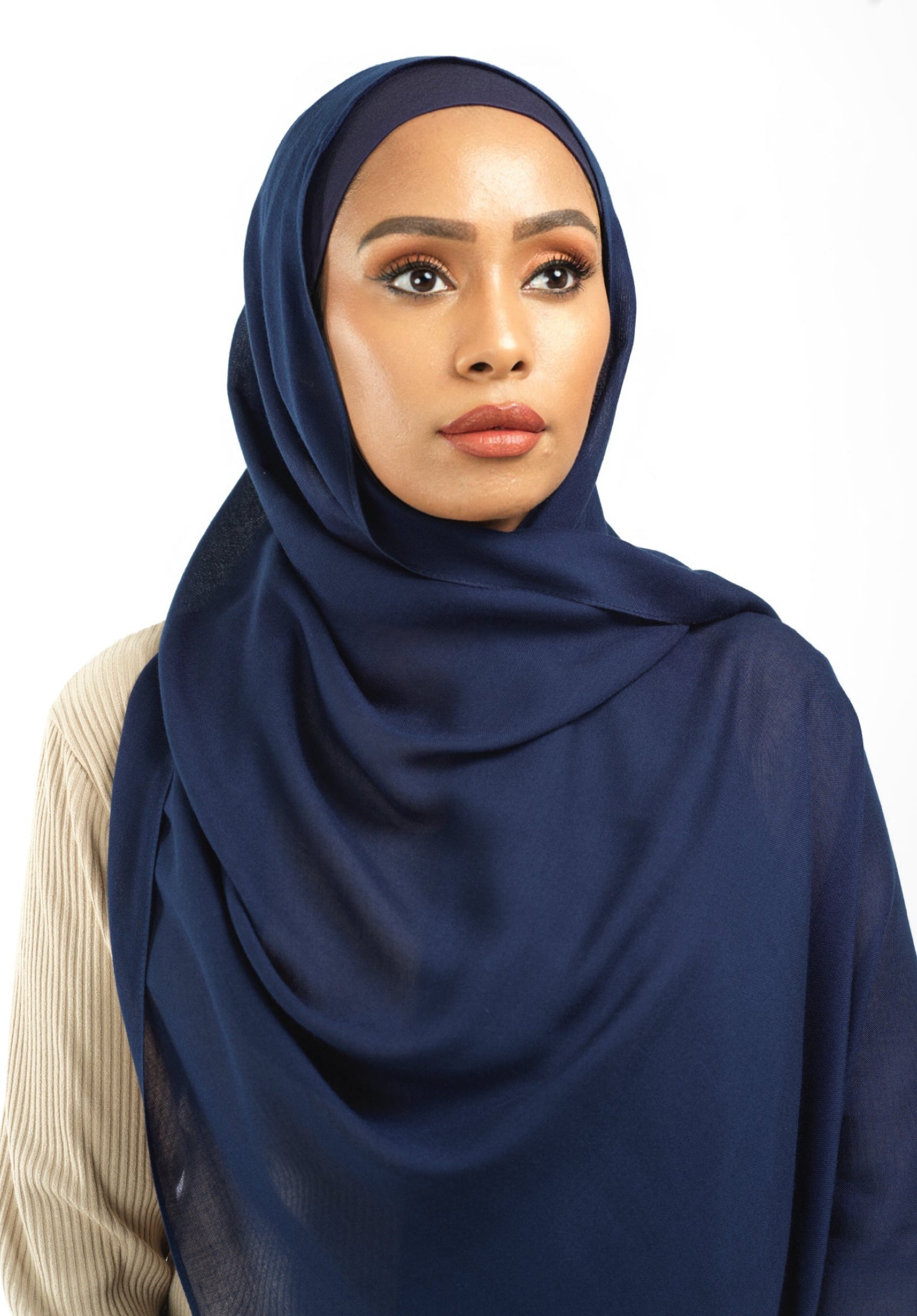 Navy Blue Modal hijab Kabayare