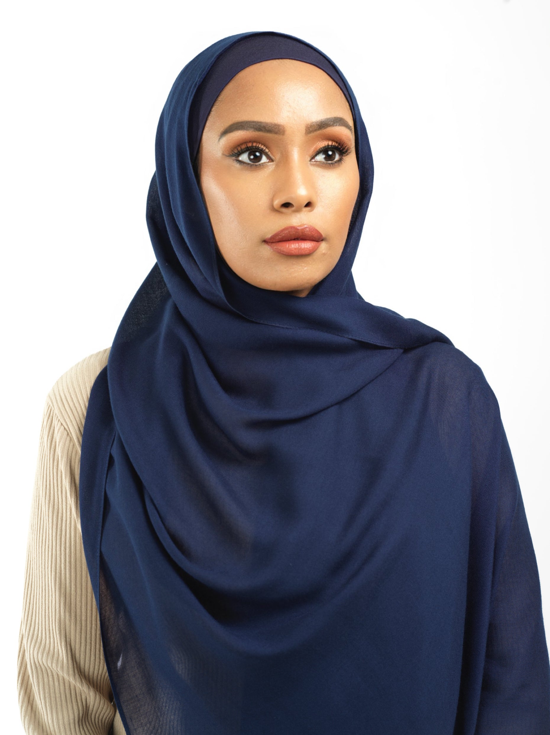 Navy Blue Modal hijab Kabayare