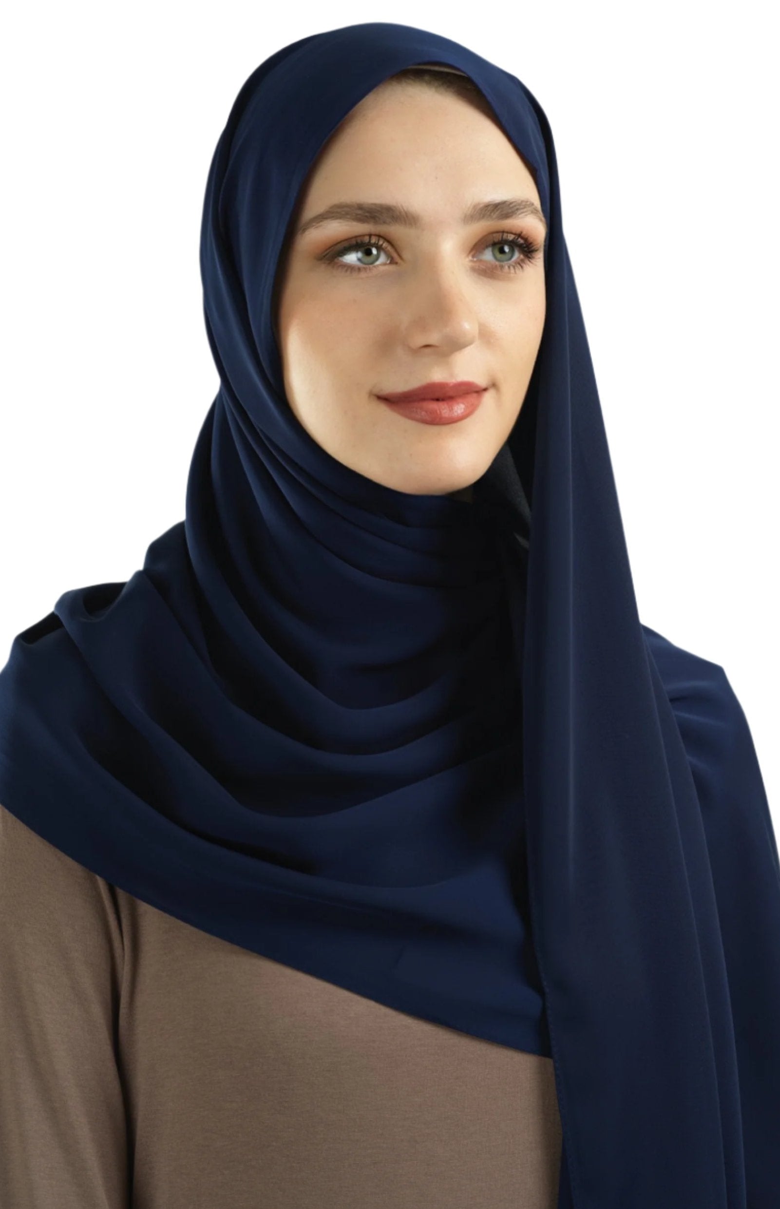 Navy Korean Nida hijab Kabayare