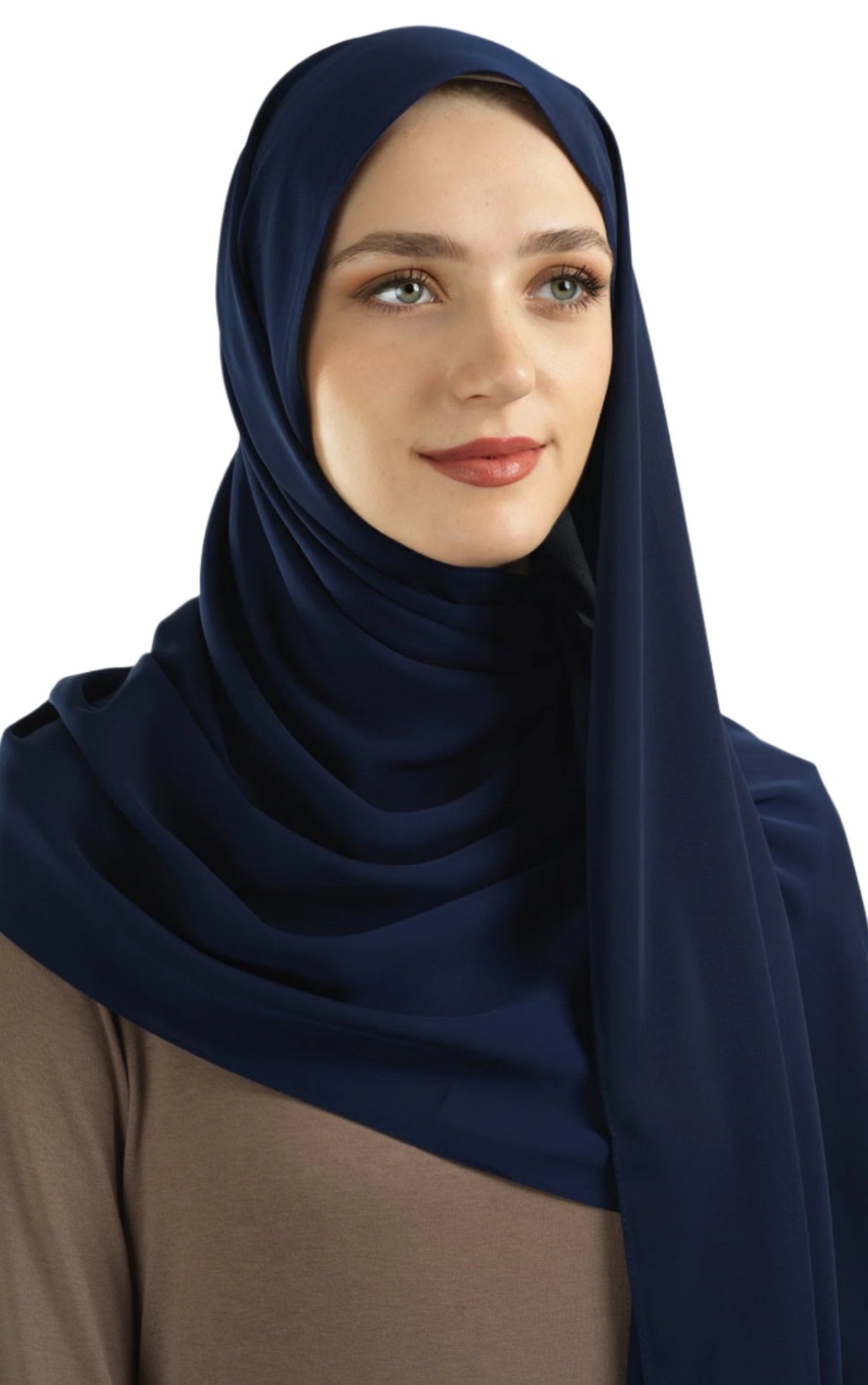 Navy Korean Nida hijab Kabayare