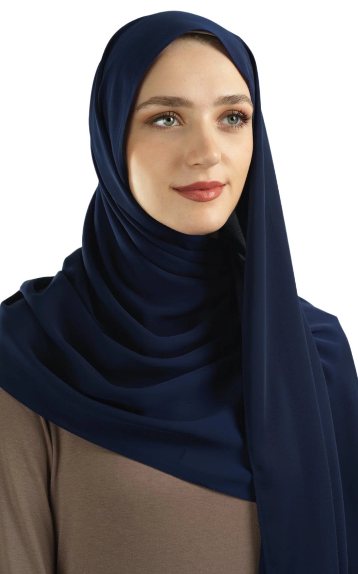 Navy Korean Nida hijab Kabayare