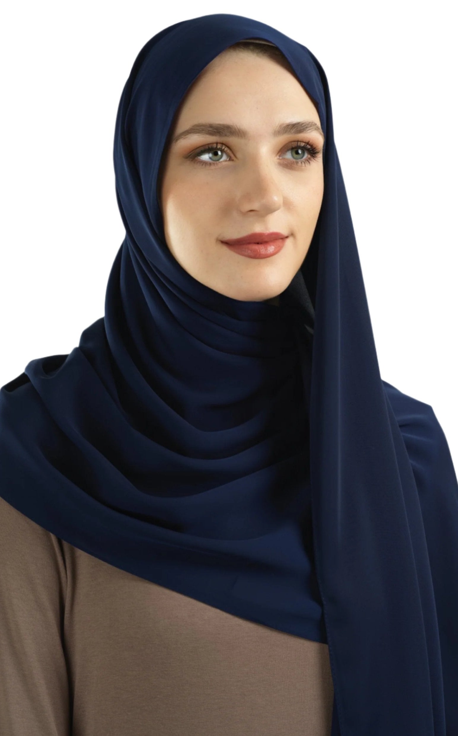 Navy Korean Nida hijab Kabayare
