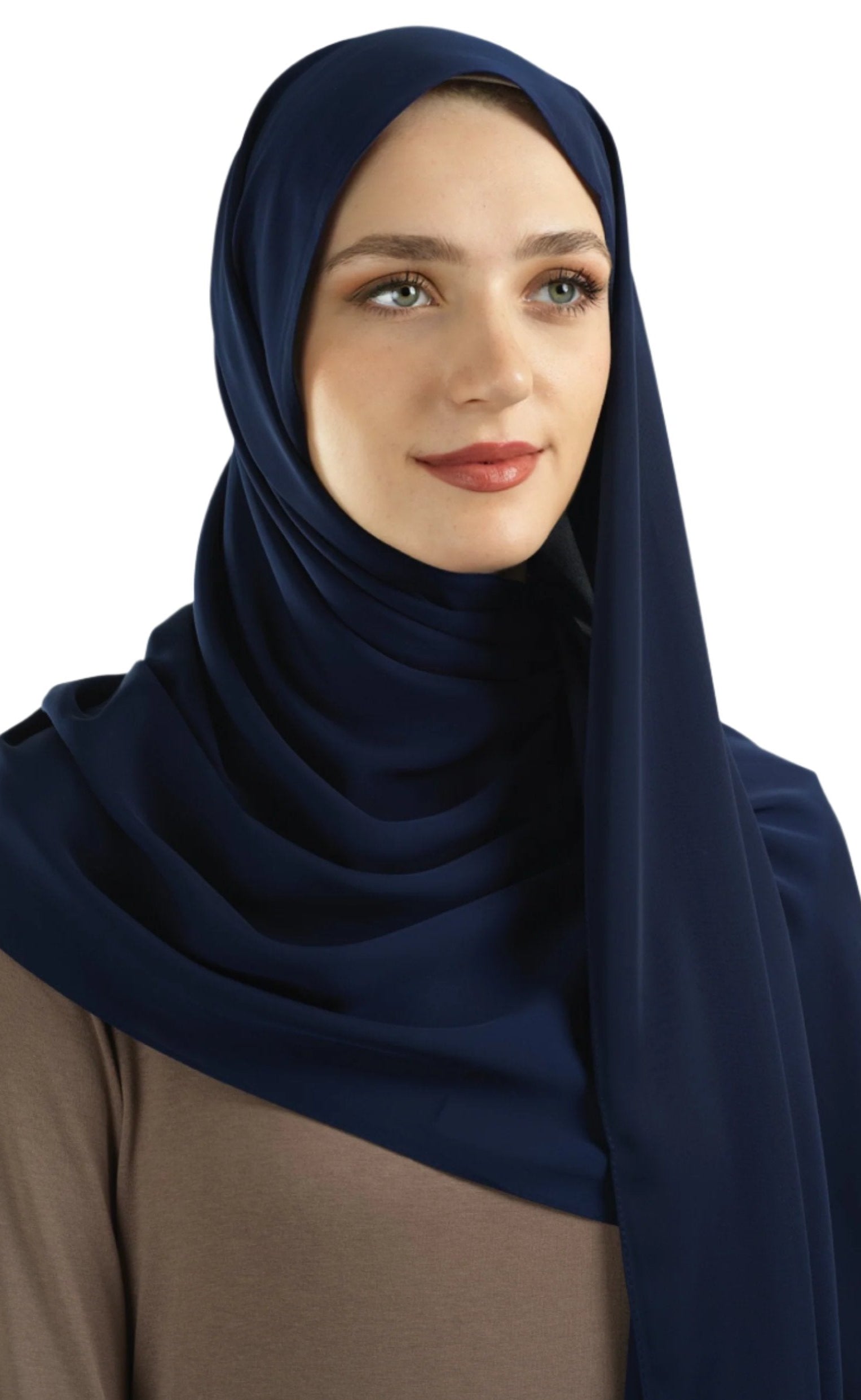Navy Korean Nida hijab Kabayare