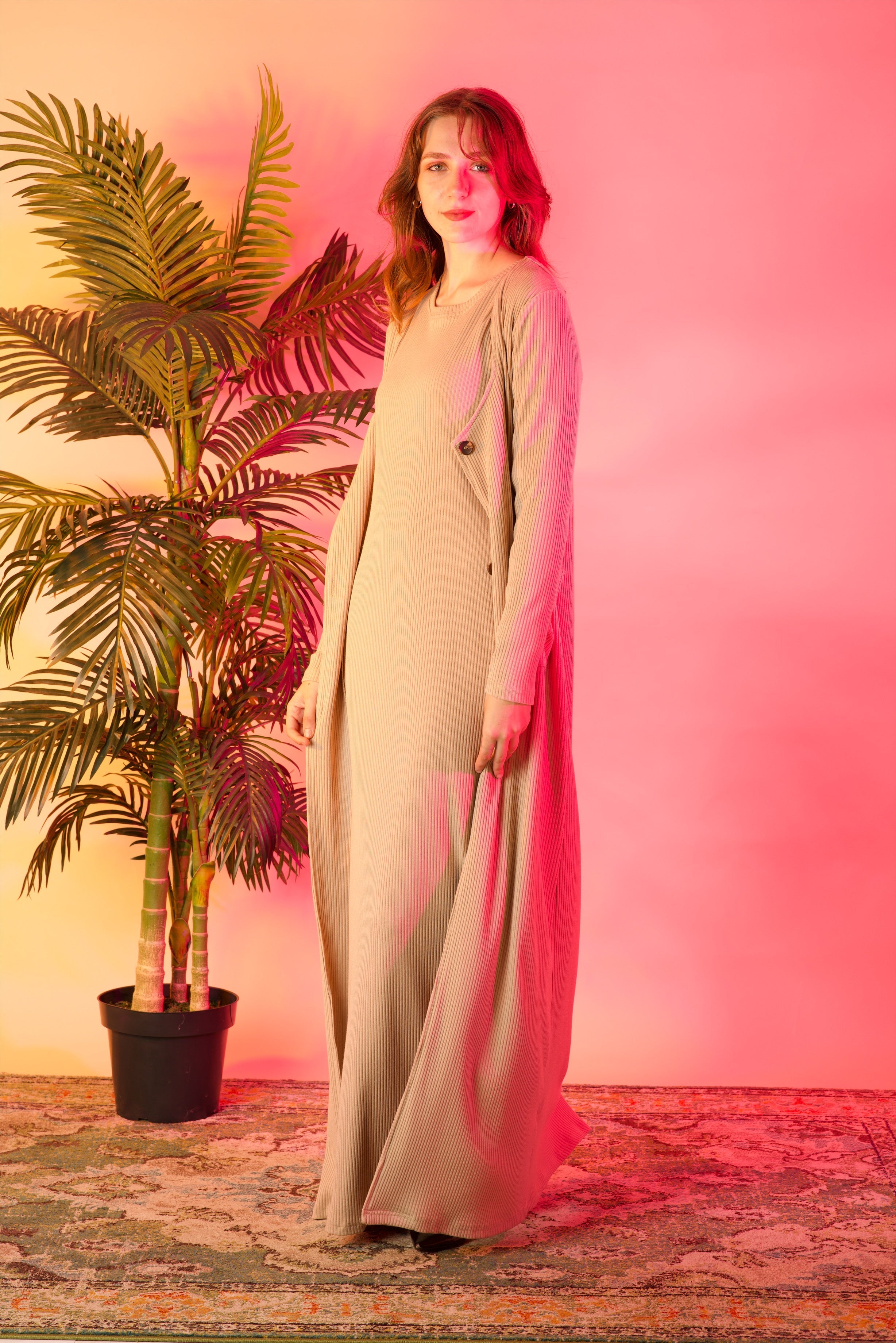 Nude unparalleled elegance matching set Kabayare
