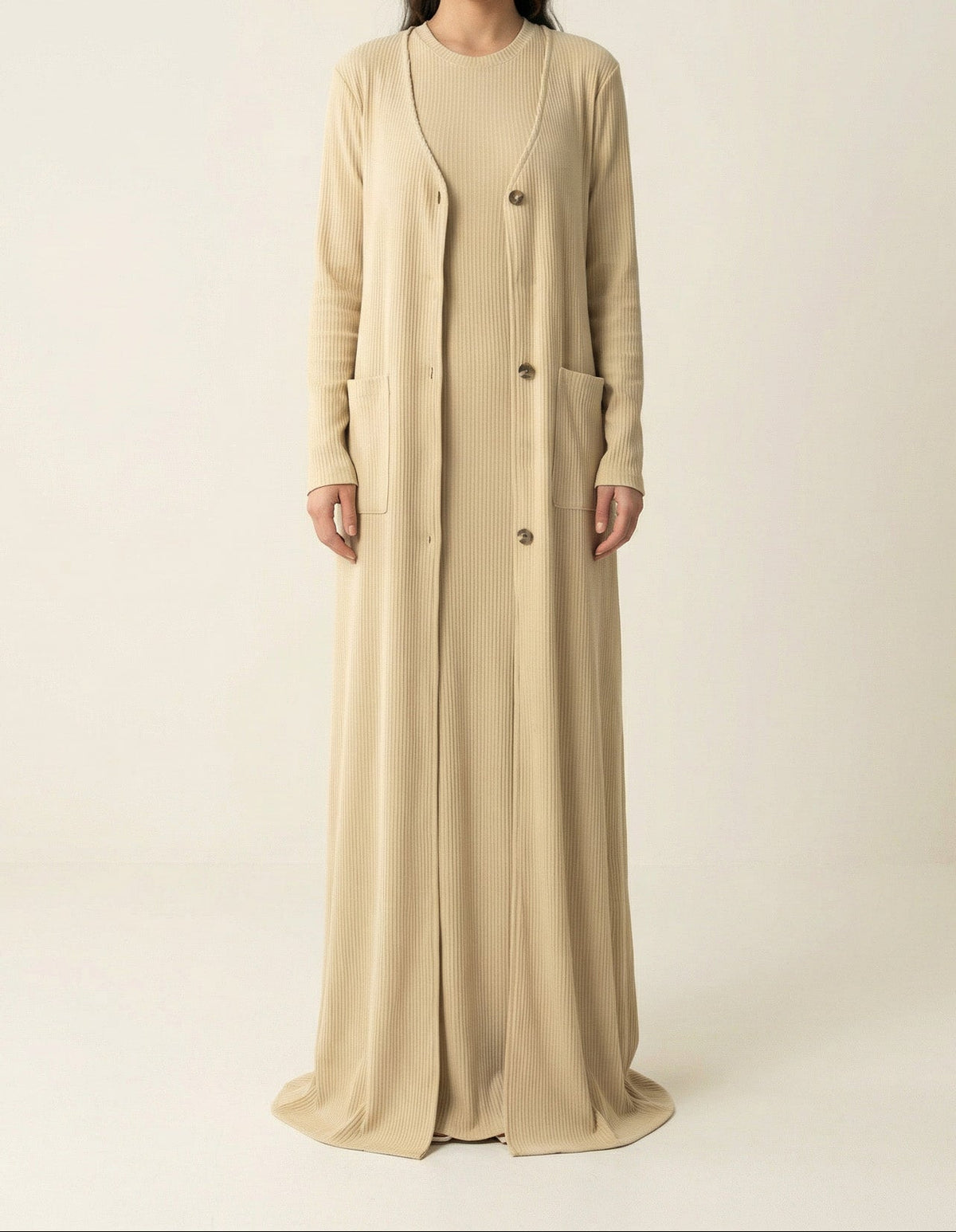 Nude unparalleled elegance matching set Kabayare