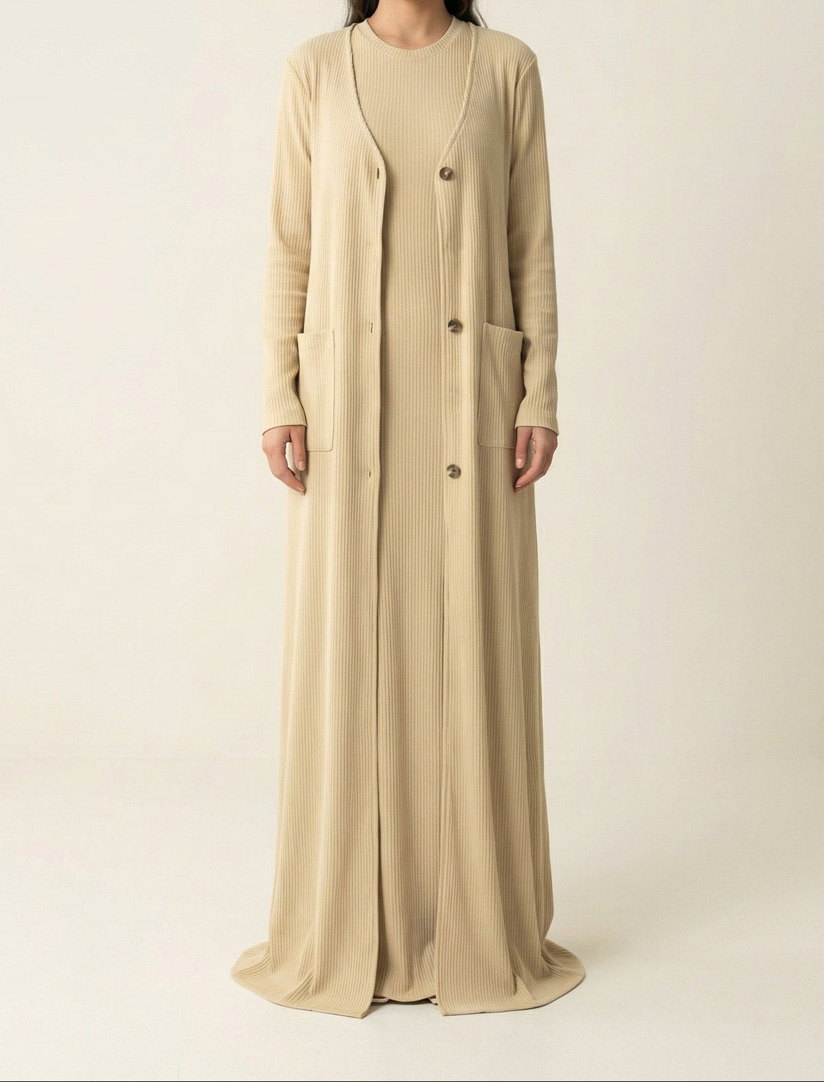 Nude unparalleled elegance matching set Kabayare