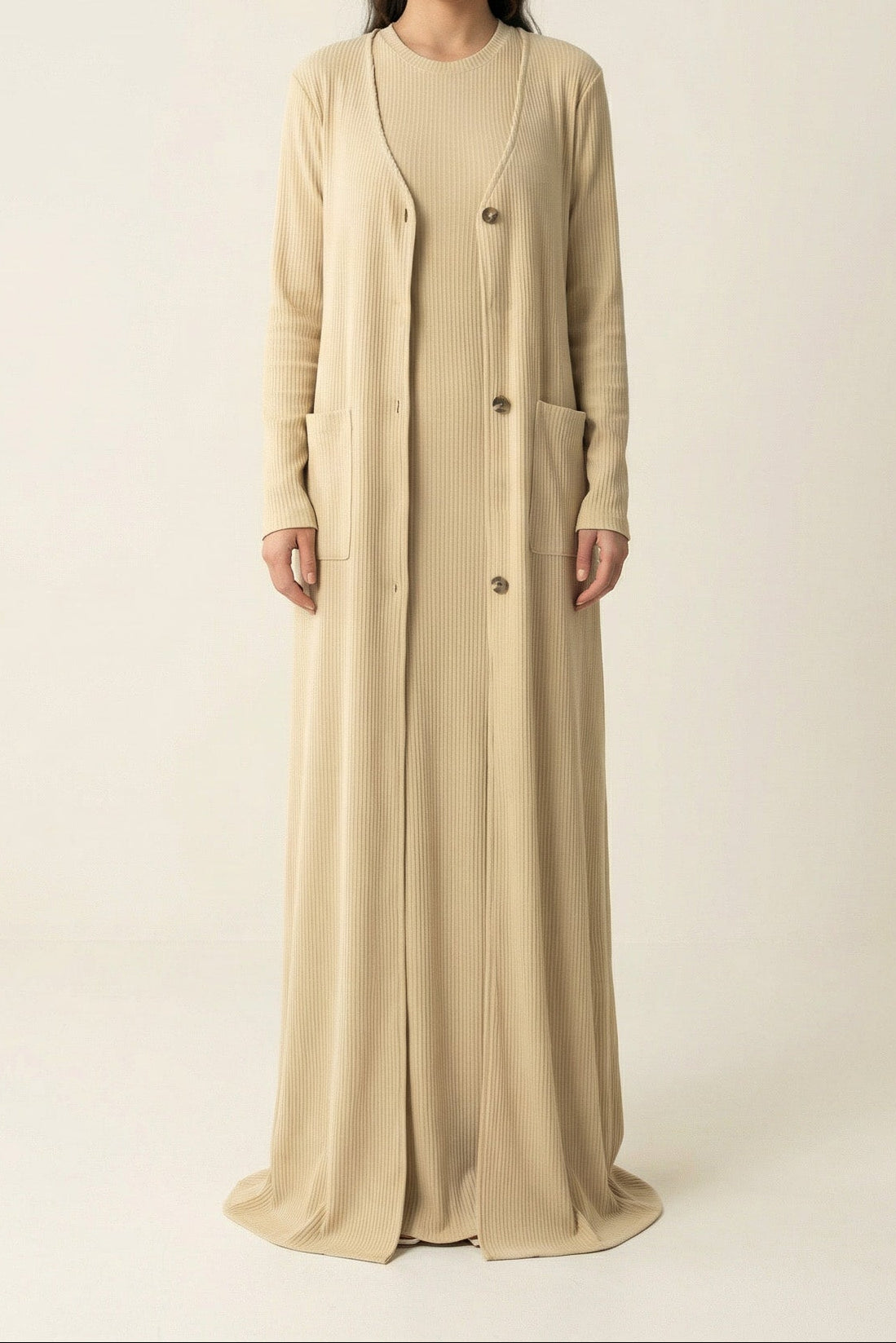 Nude unparalleled elegance matching set Kabayare