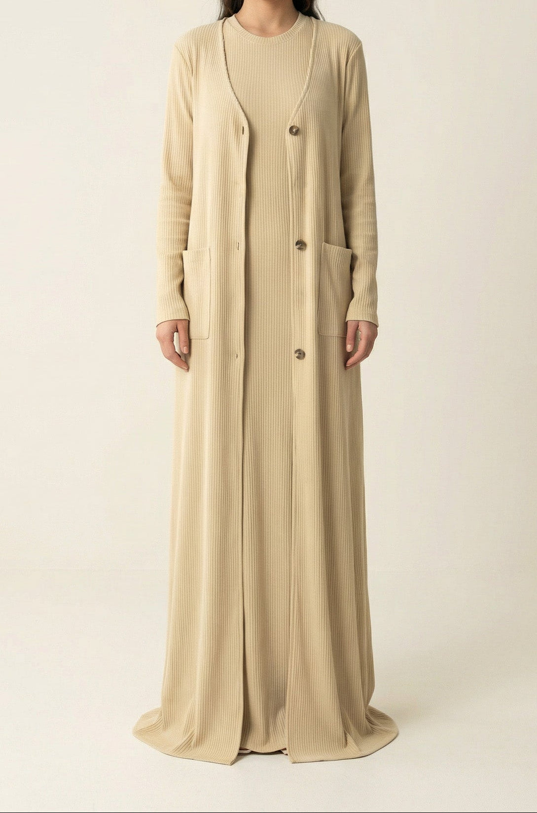Nude unparalleled elegance matching set Kabayare