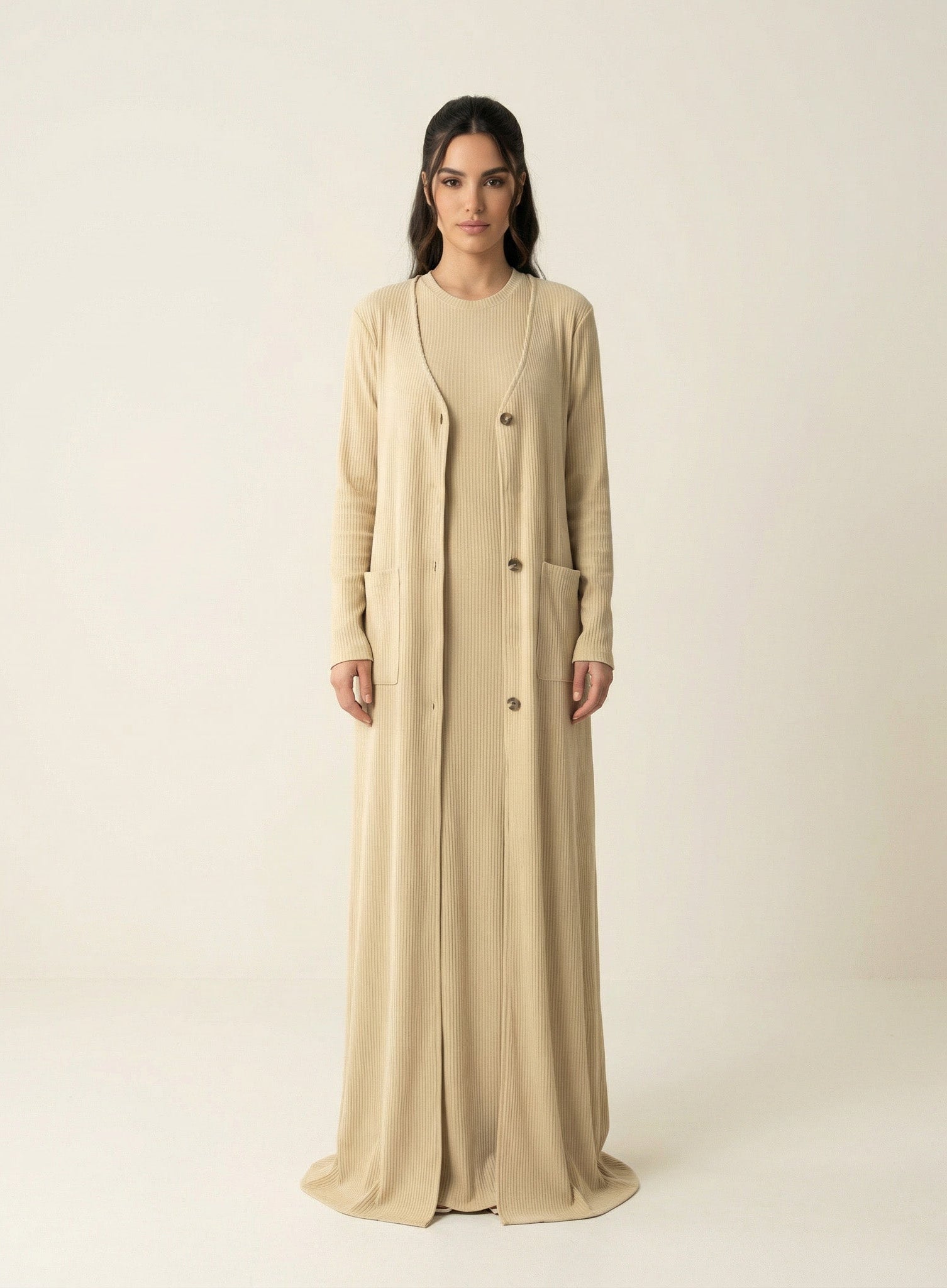 Nude unparalleled elegance matching set Kabayare