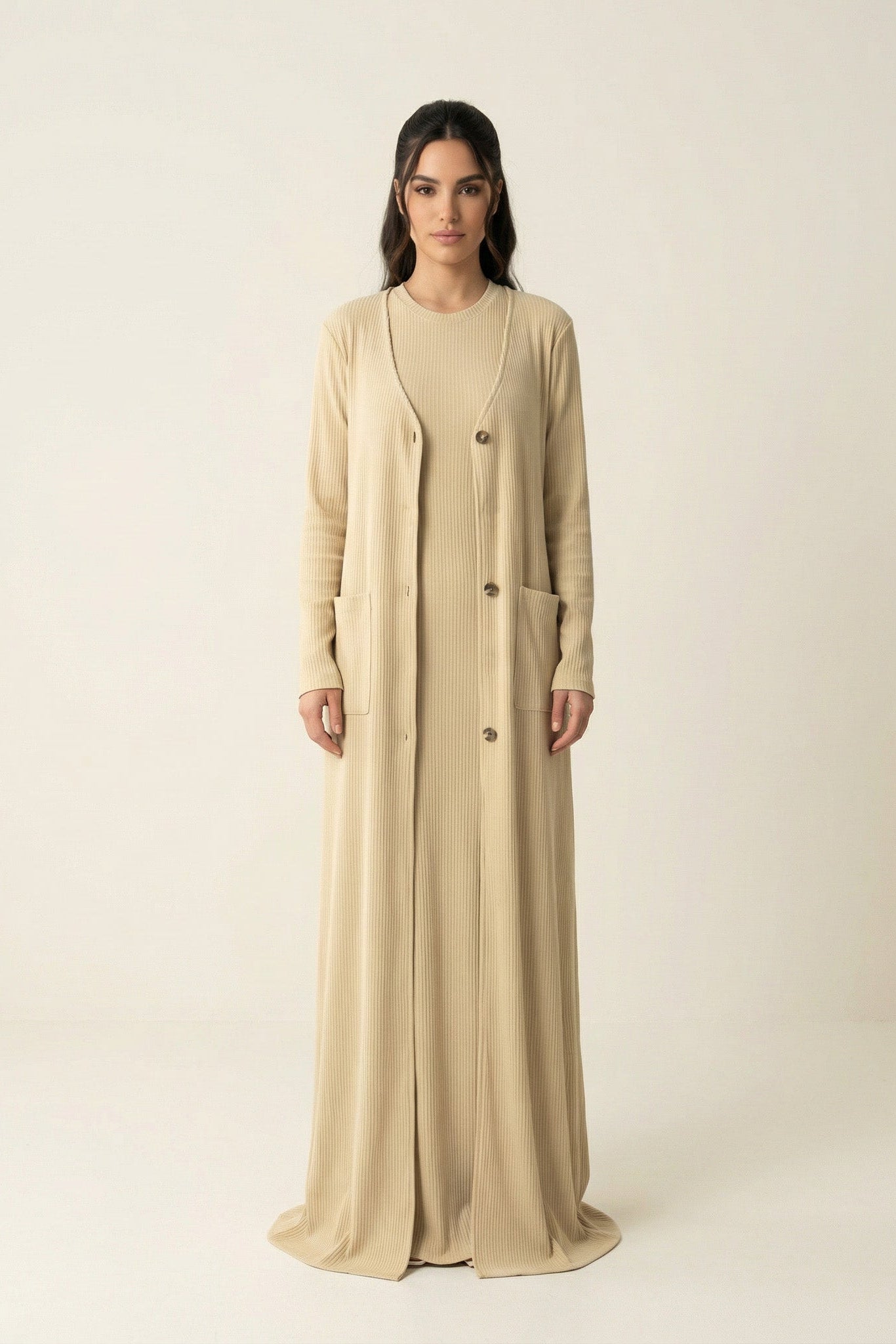 Nude unparalleled elegance matching set Kabayare