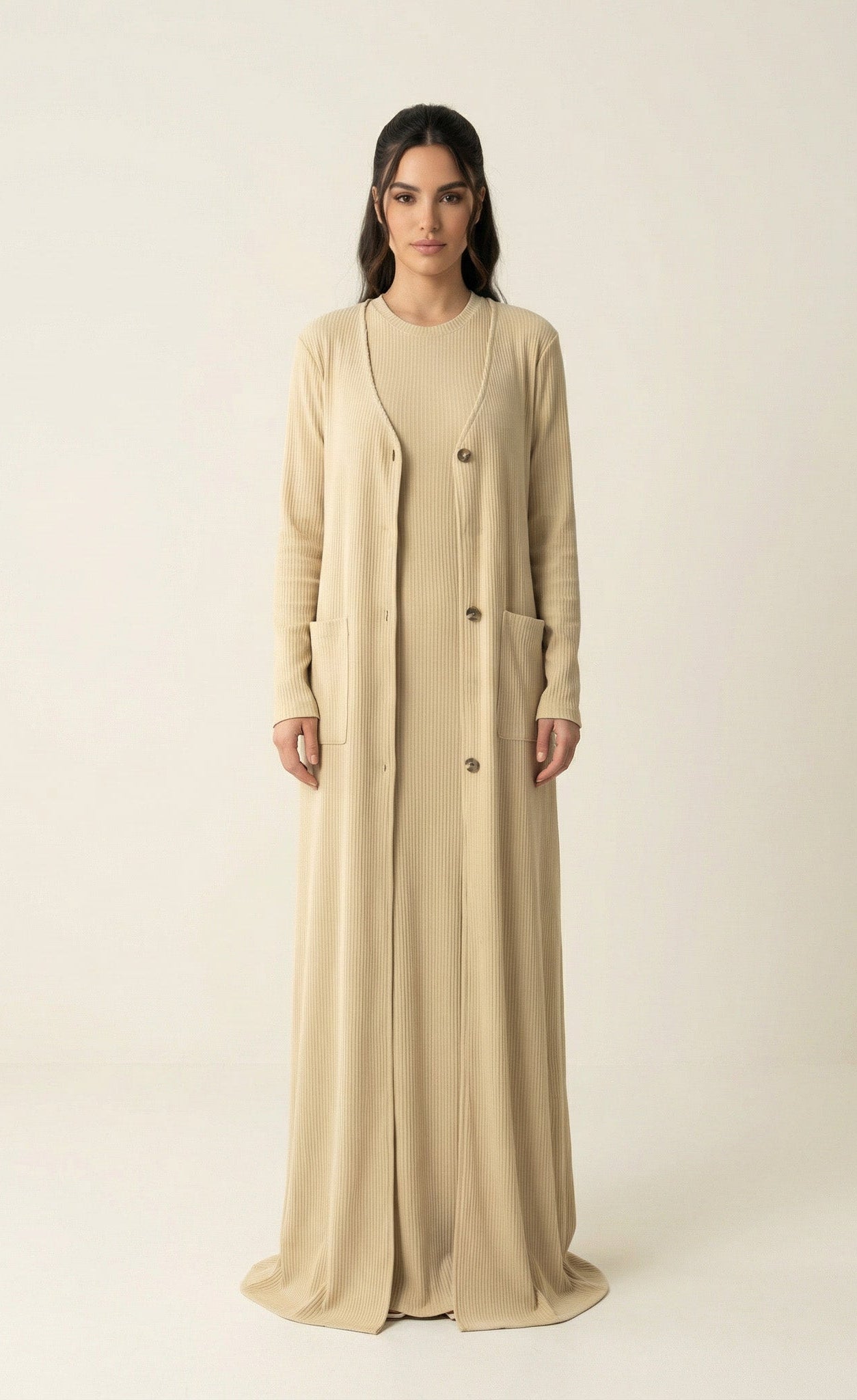 Nude unparalleled elegance matching set Kabayare