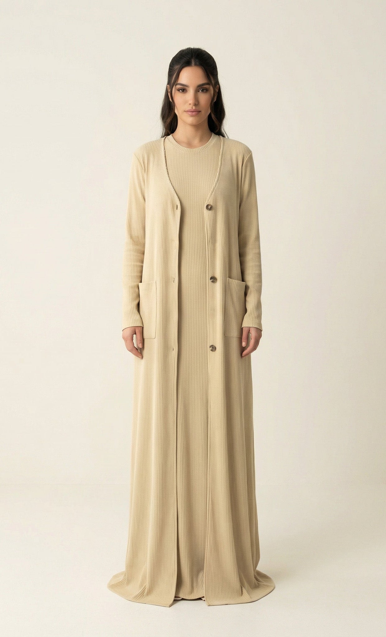 Nude unparalleled elegance matching set Kabayare