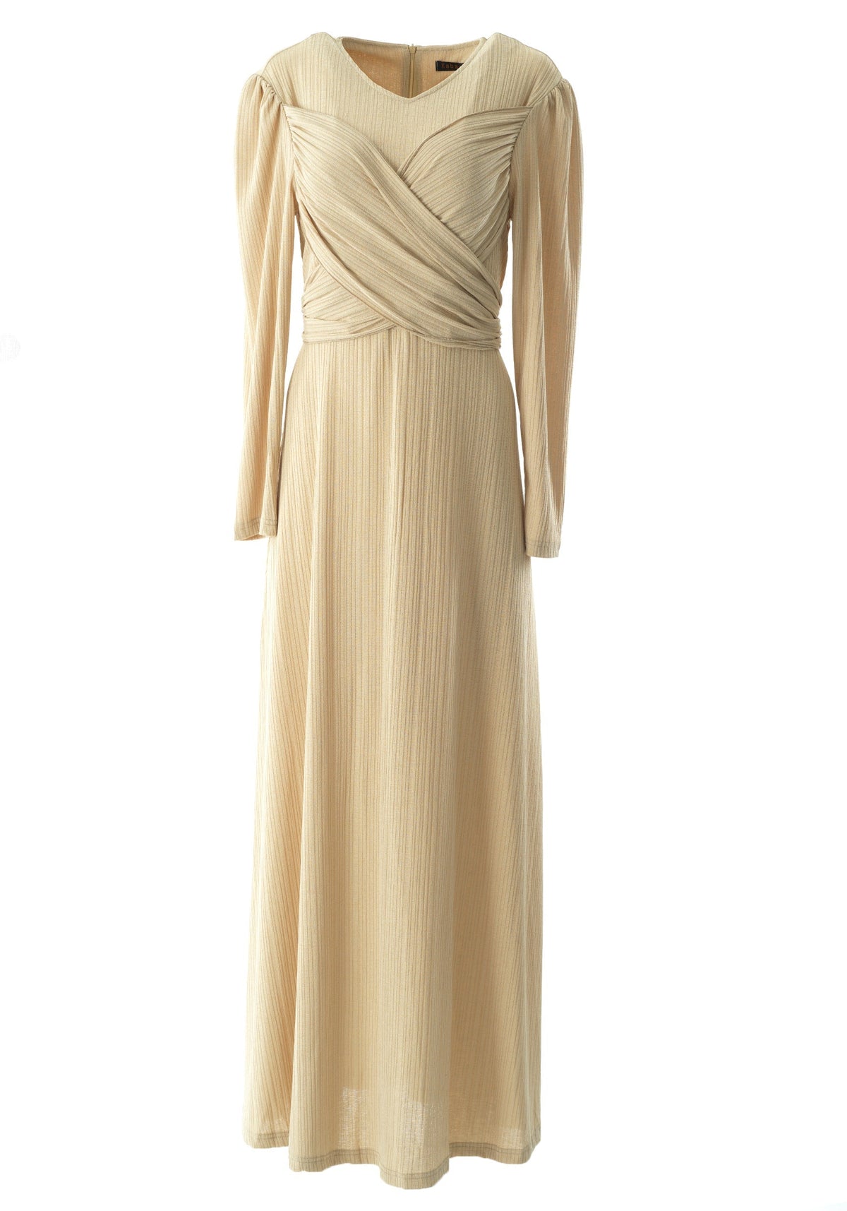 Oatmeal nude ma chérie ribbed maxi dress Kabayare