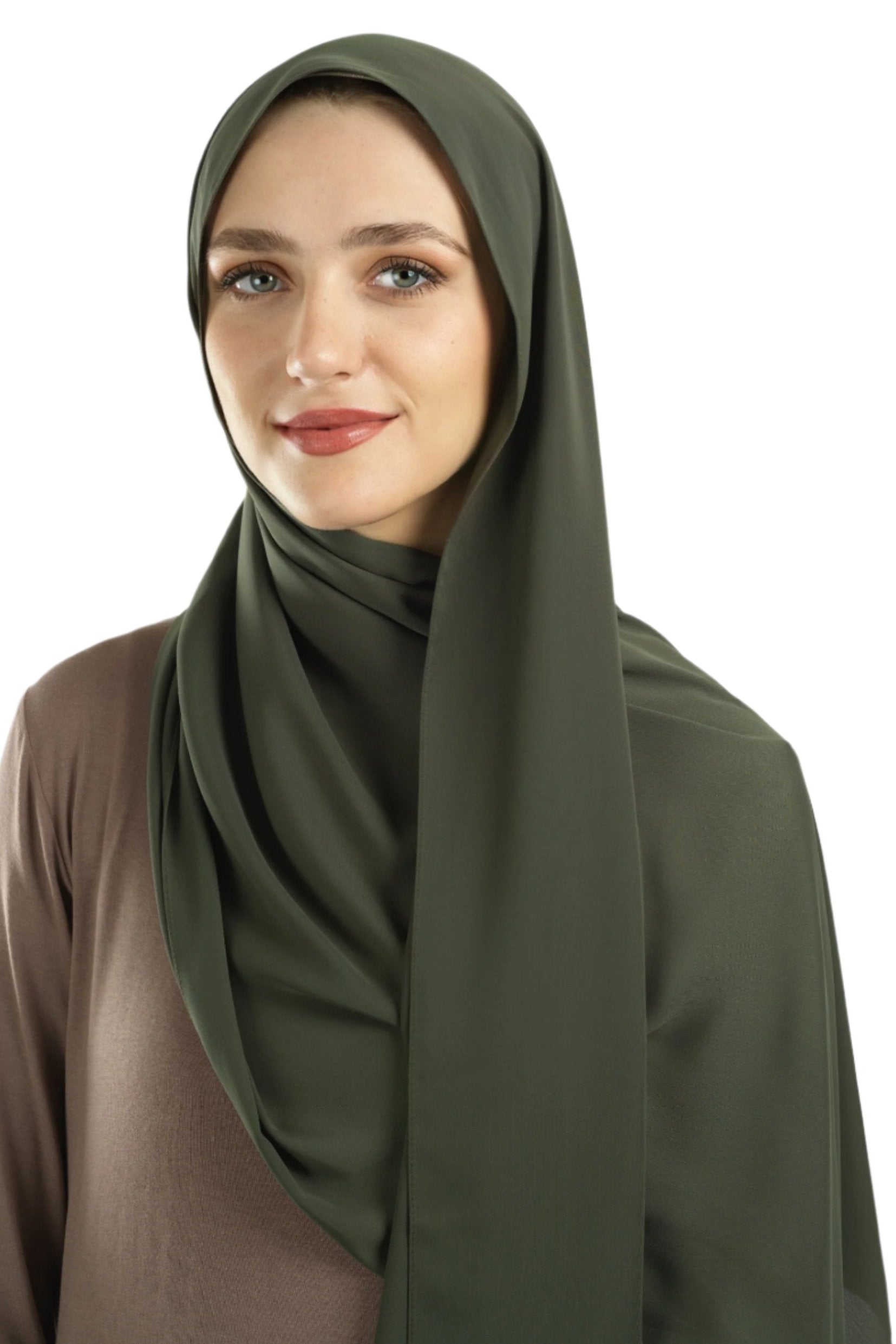 Olive Korean Nida hijab Kabayare