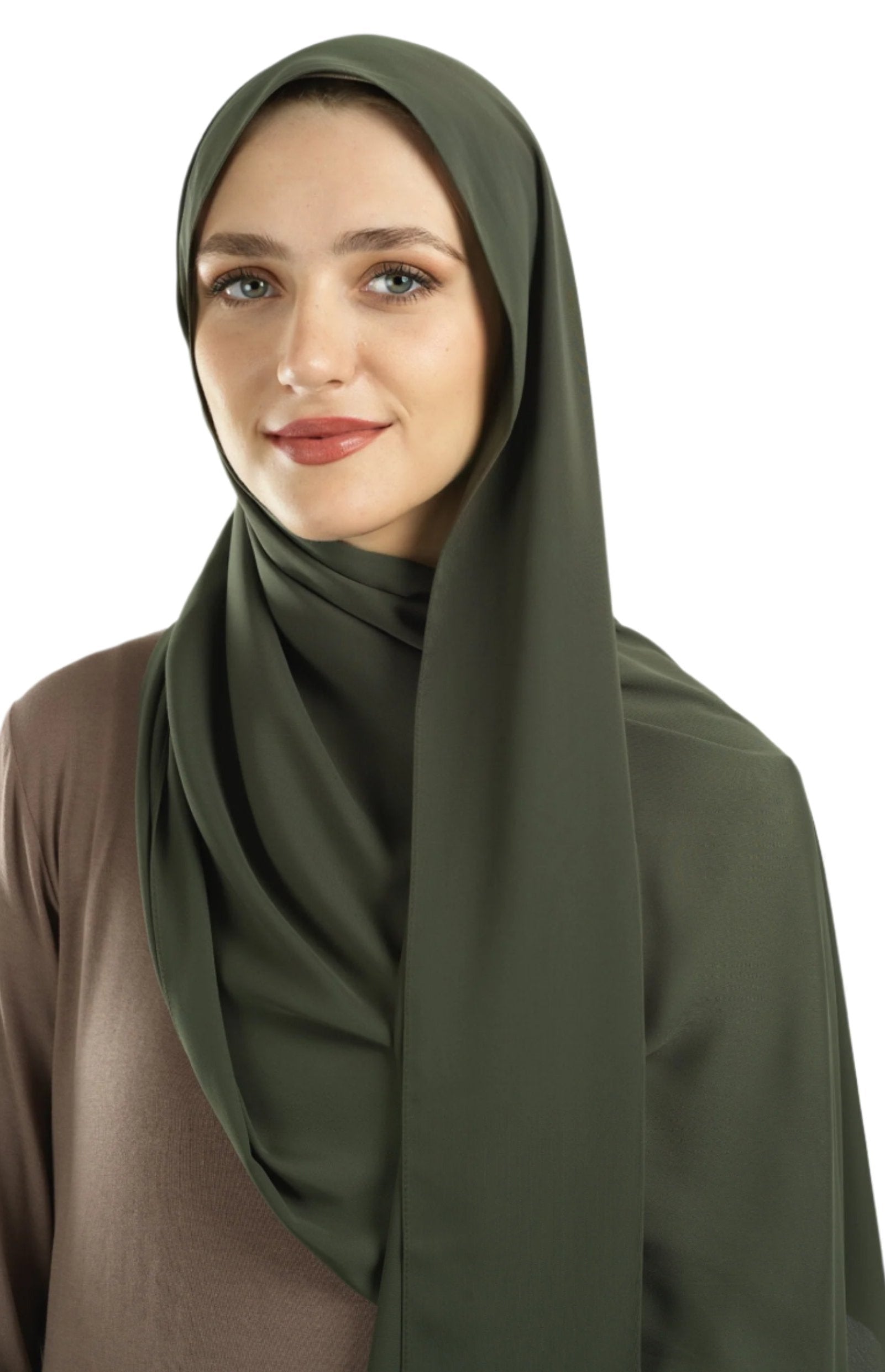 Olive Korean Nida hijab Kabayare