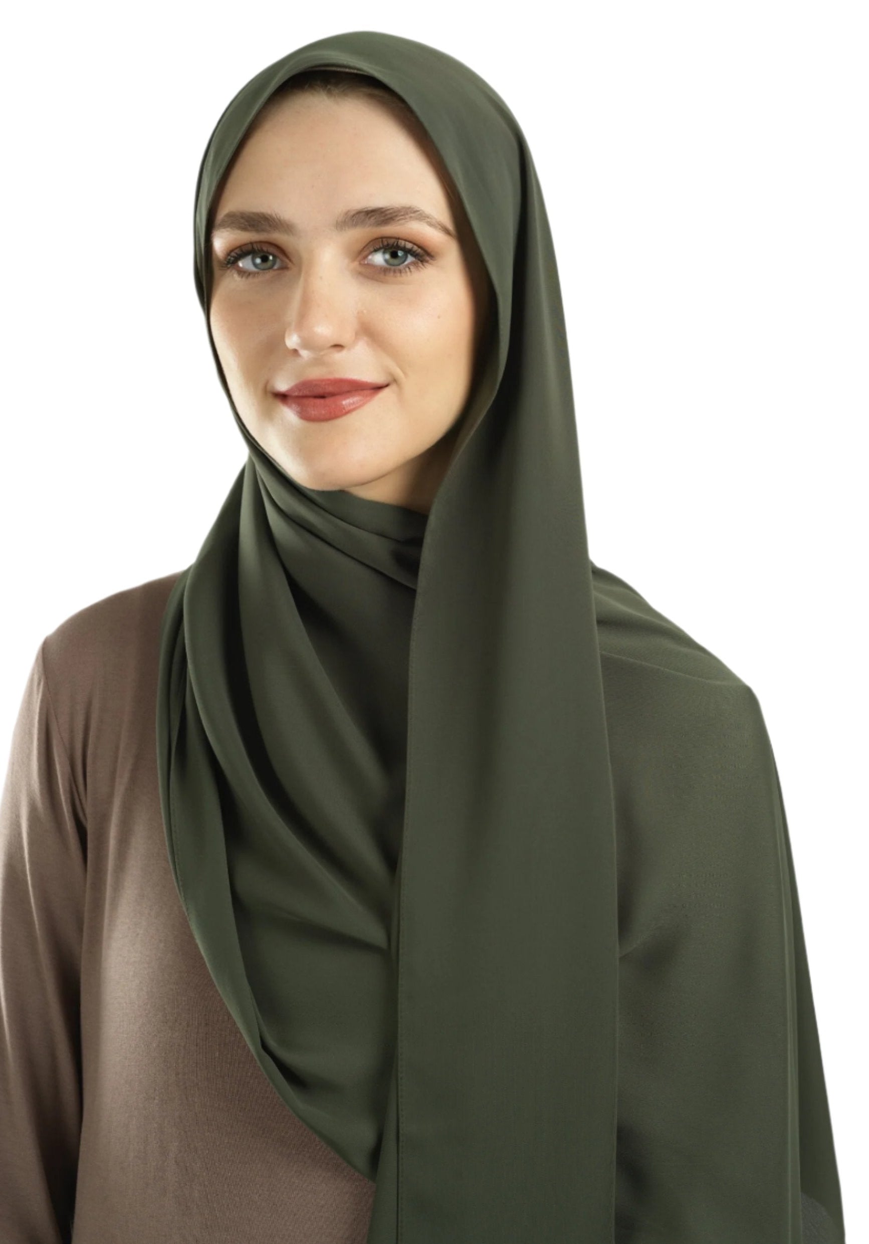 Olive Korean Nida hijab Kabayare