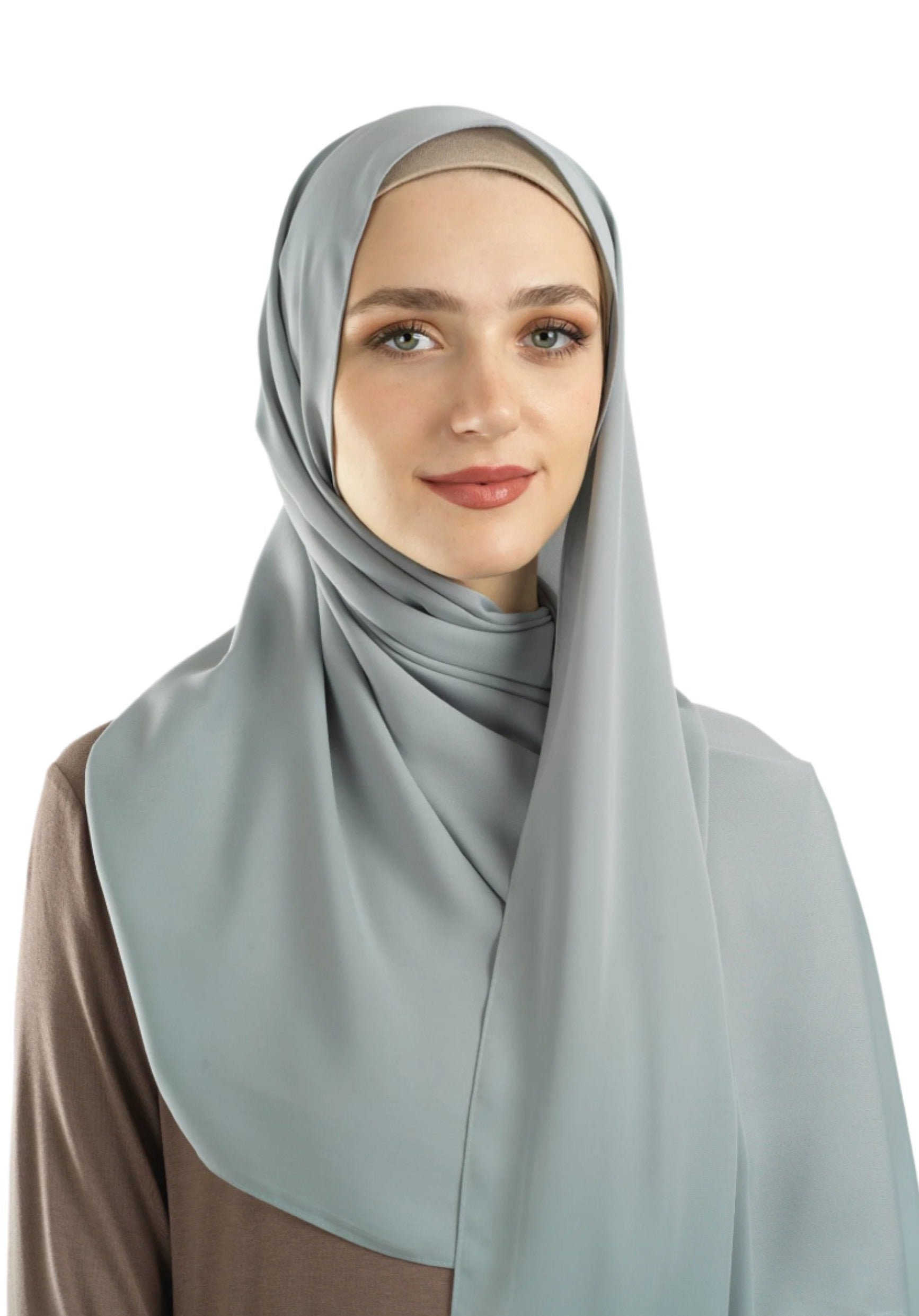 Pastel blue Korean Nida hijab Kabayare