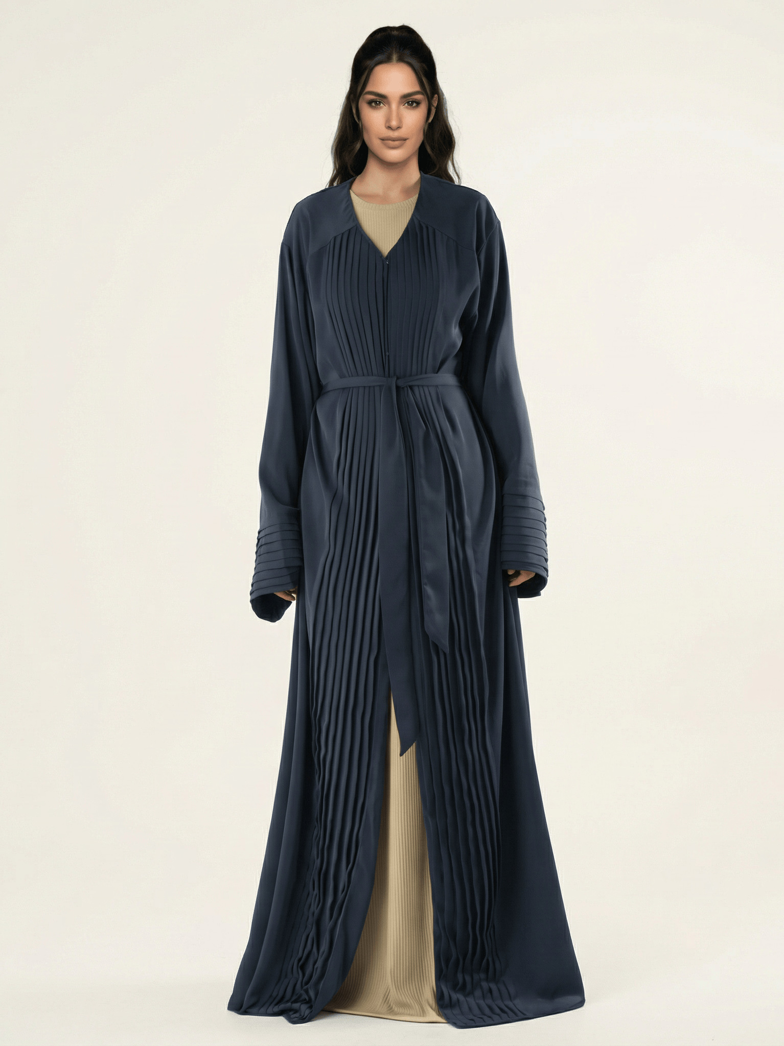 Pleated simple, yet elegant abaya Kabayare