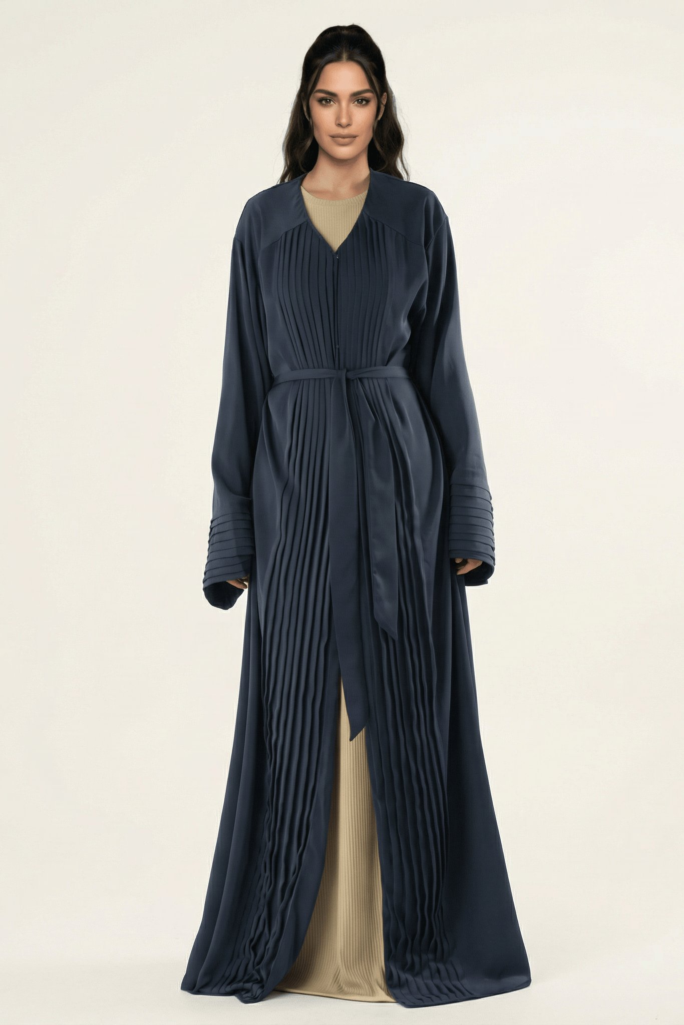 Pleated simple, yet elegant abaya Kabayare