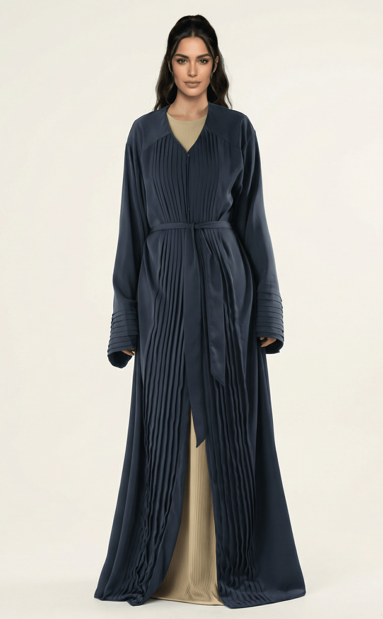 Pleated simple, yet elegant abaya Kabayare
