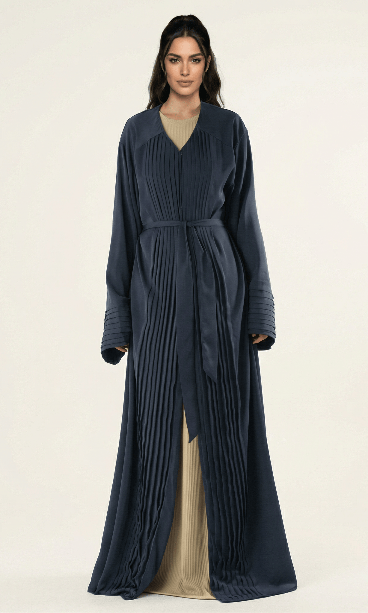 Pleated simple, yet elegant abaya Kabayare