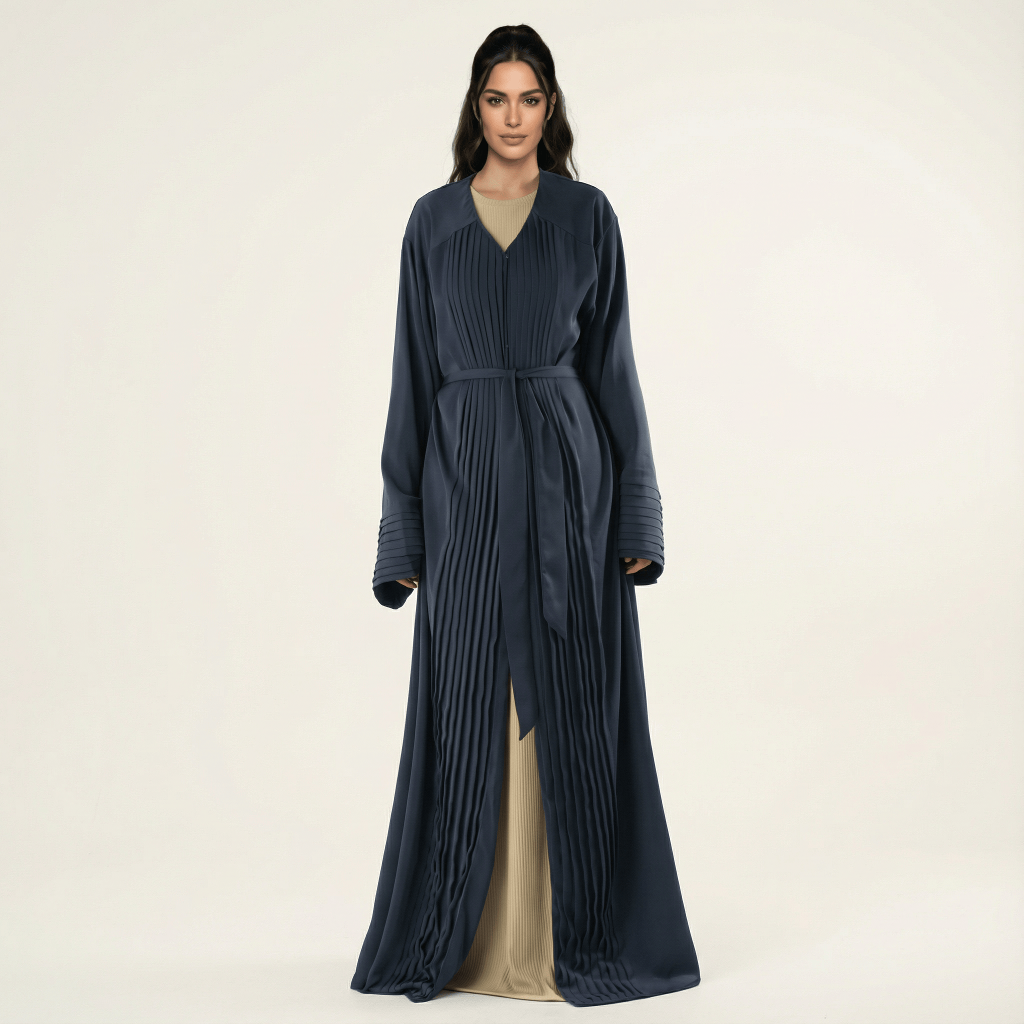 Pleated simple, yet elegant abaya Kabayare