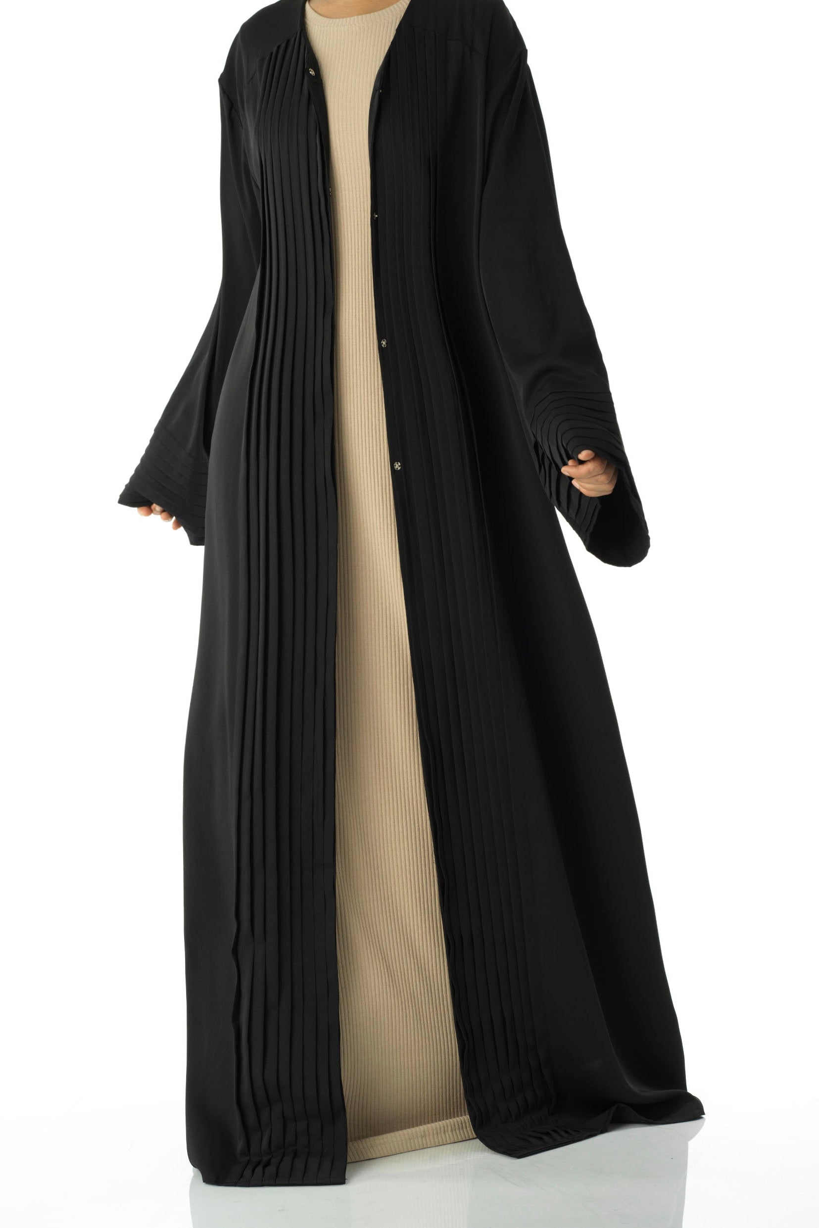 Pleated simple, yet elegant abaya Kabayare