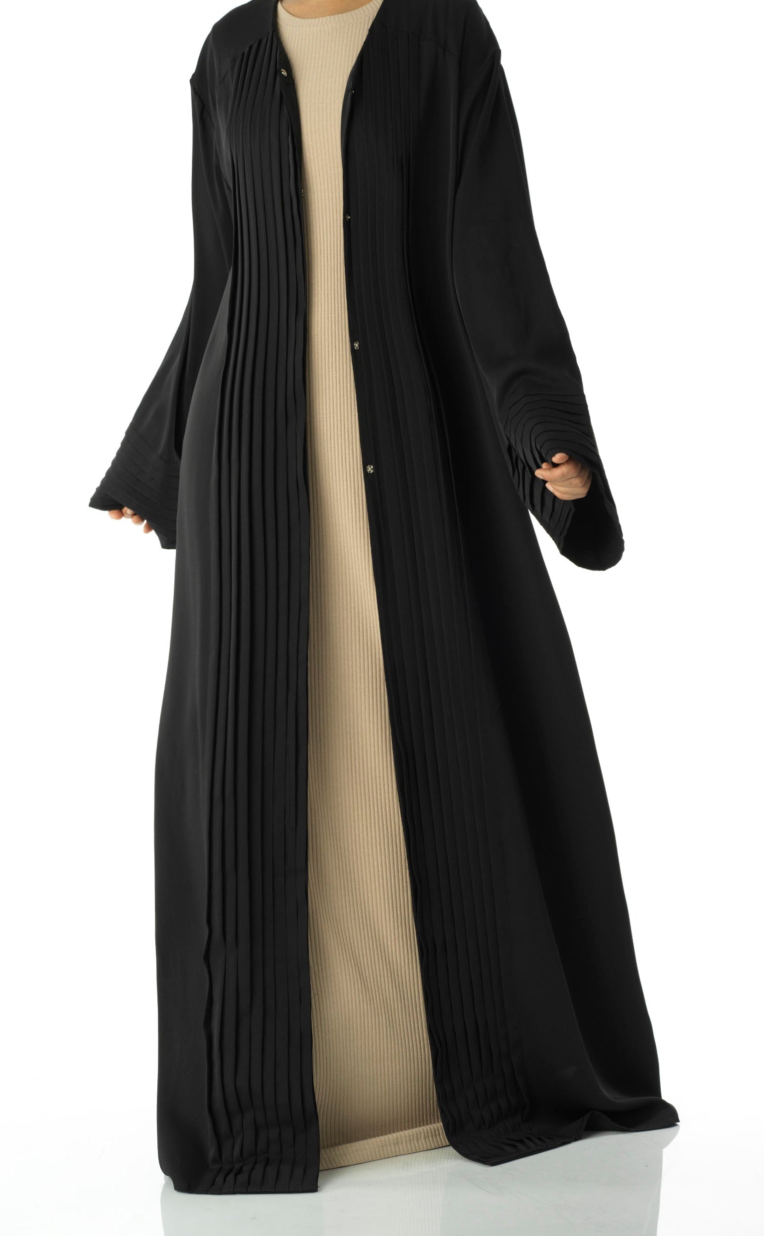 Pleated simple, yet elegant abaya Kabayare