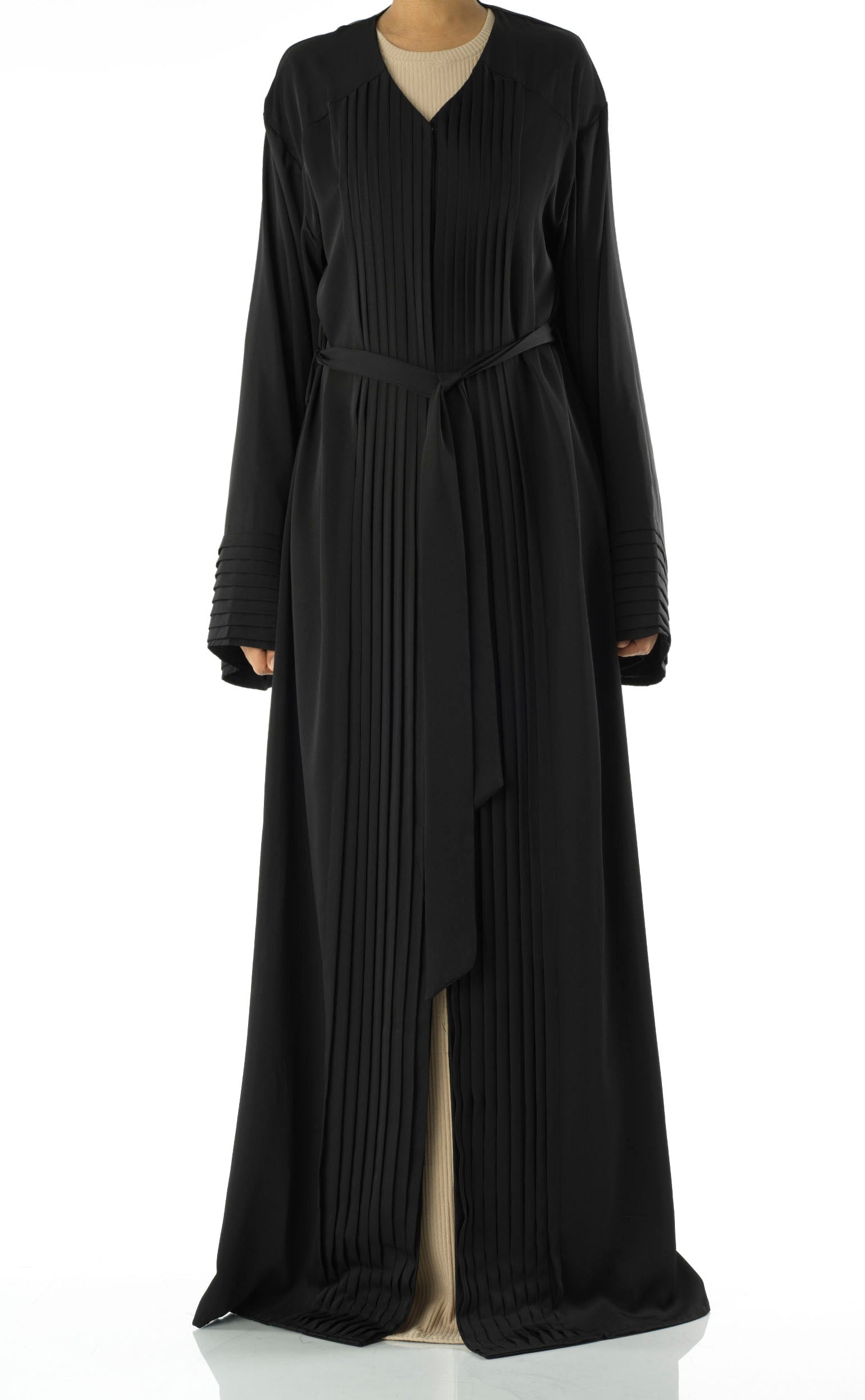 Pleated simple, yet elegant abaya Kabayare