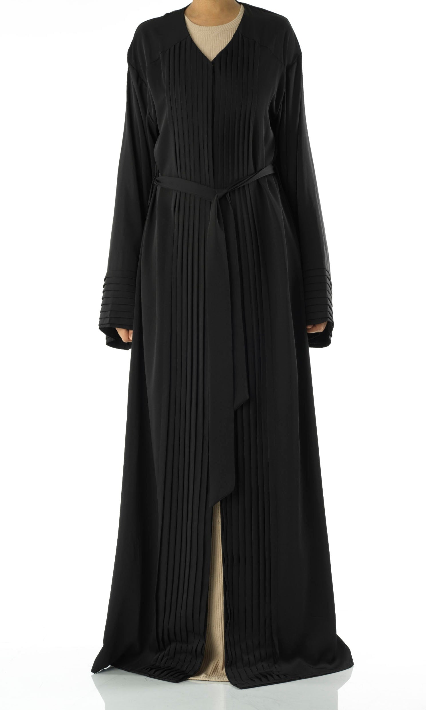 Pleated simple, yet elegant abaya Kabayare