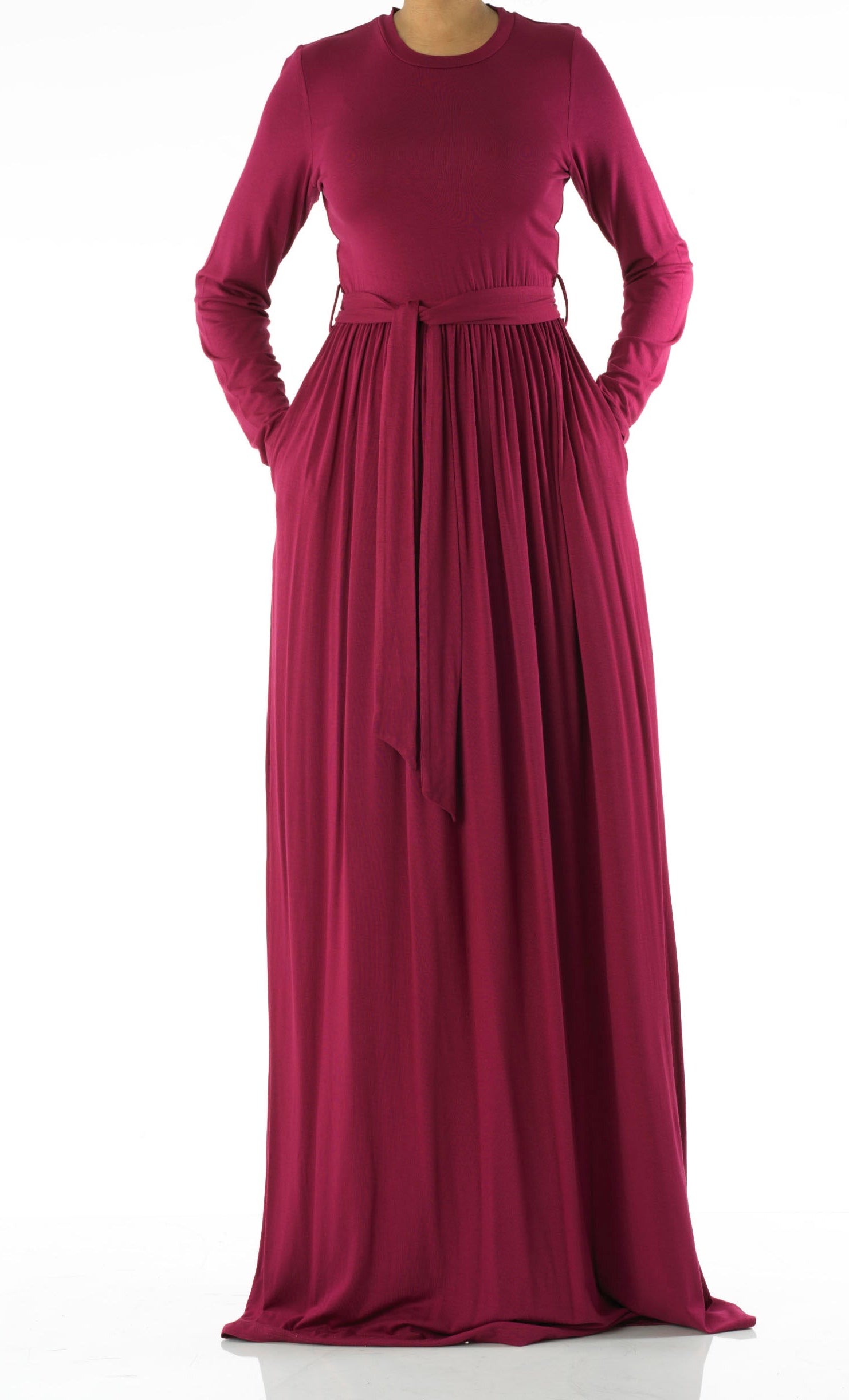 Plum Cotton Candy Jersey Maxi  Dress Kabayare