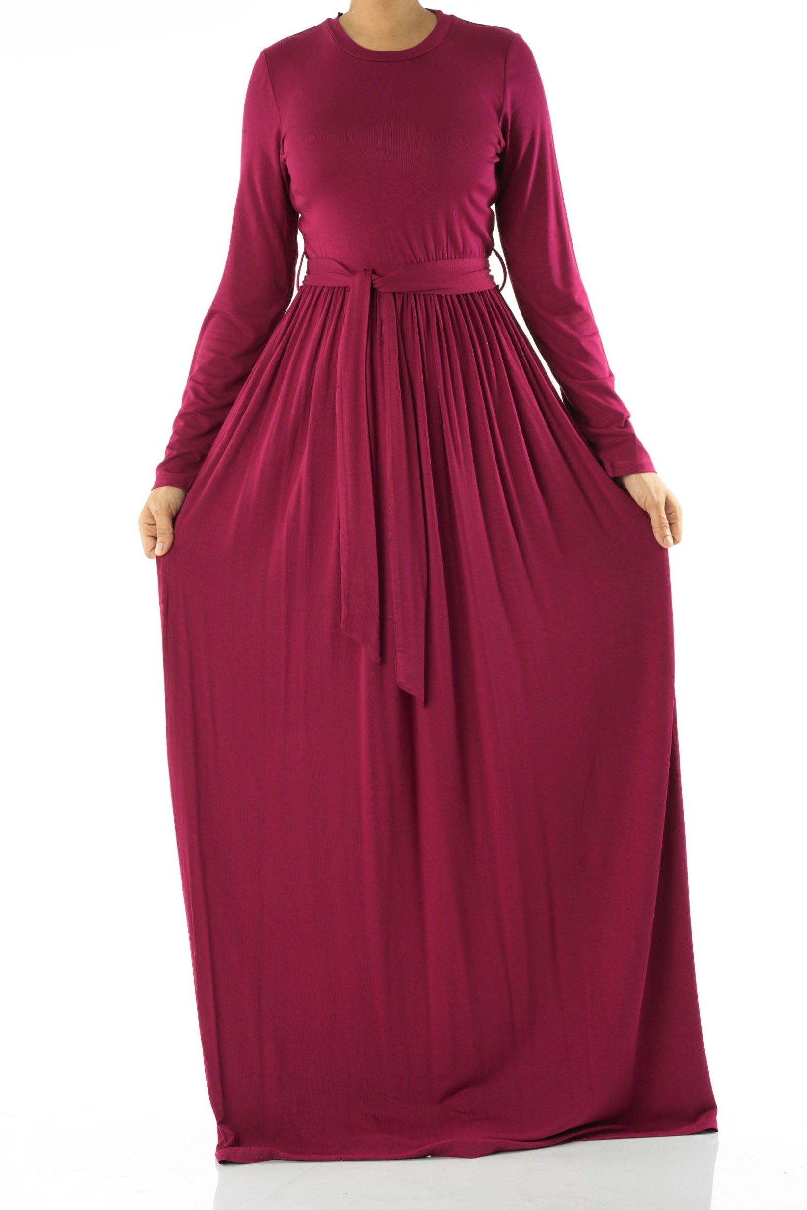 Plum Cotton Candy Jersey Maxi Dress Kabayare