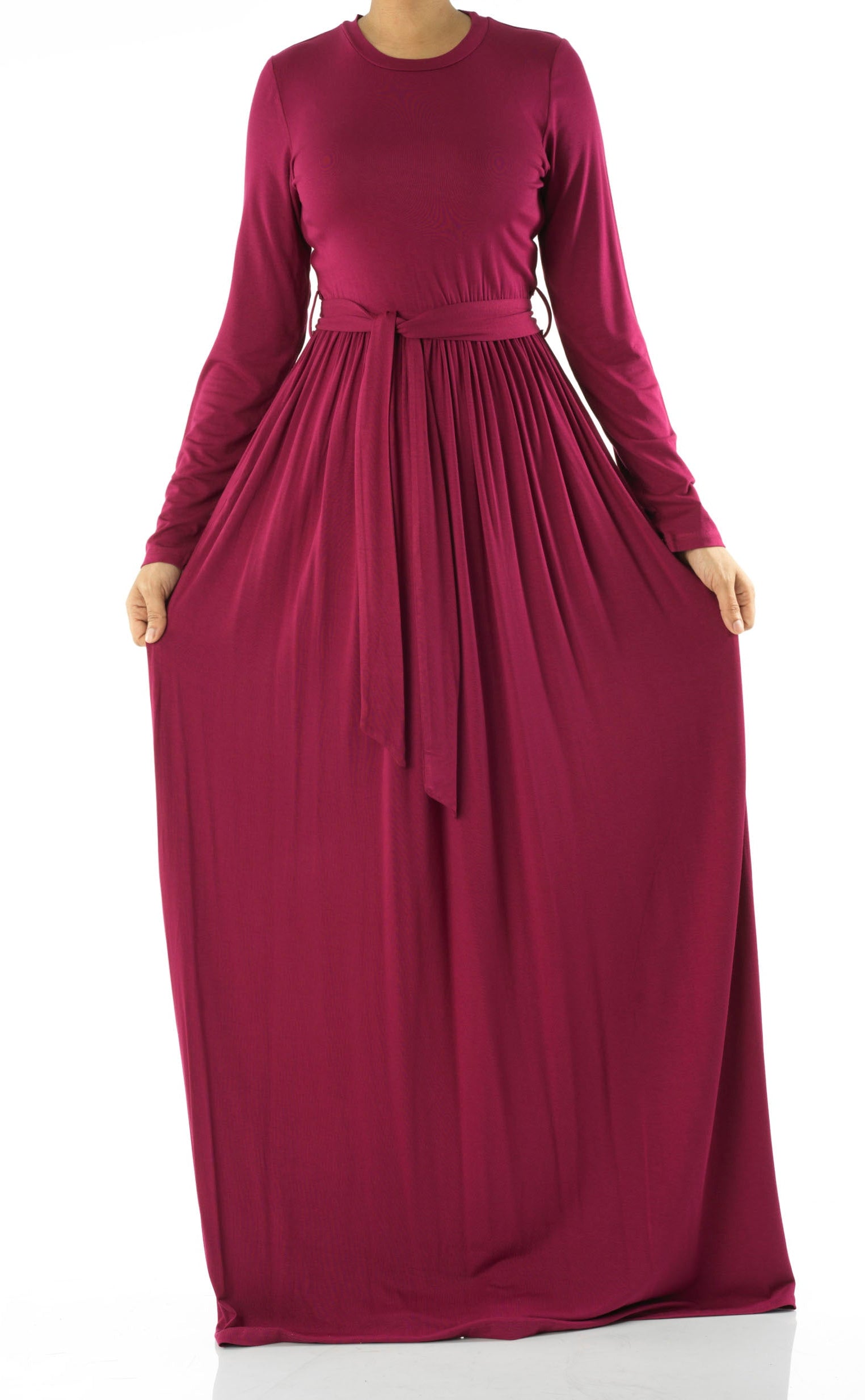 Plum Cotton Candy Jersey Maxi Dress Kabayare