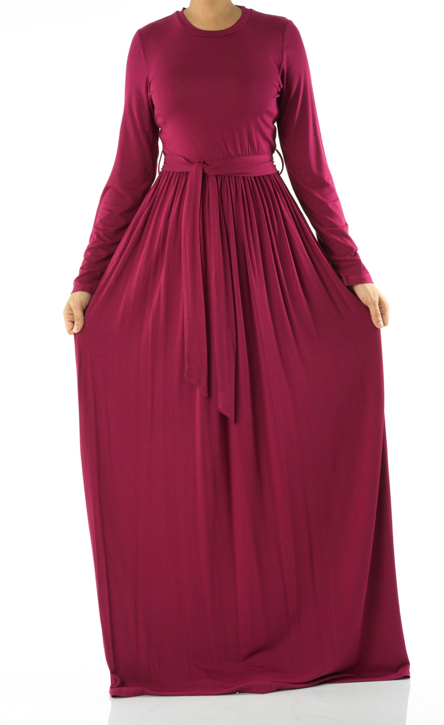 Plum Cotton Candy Jersey Maxi Dress Kabayare