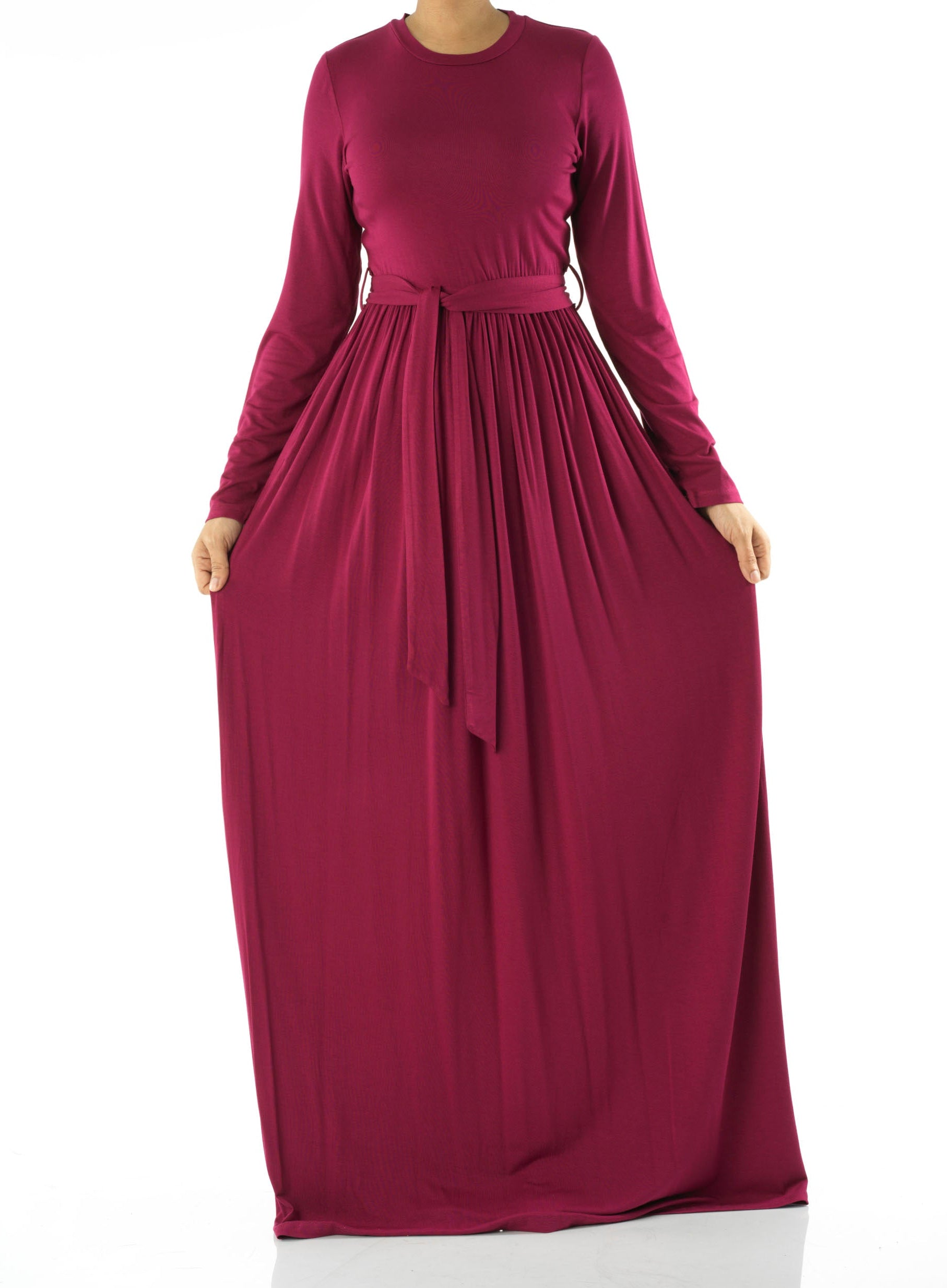 Plum Cotton Candy Jersey Maxi Dress Kabayare