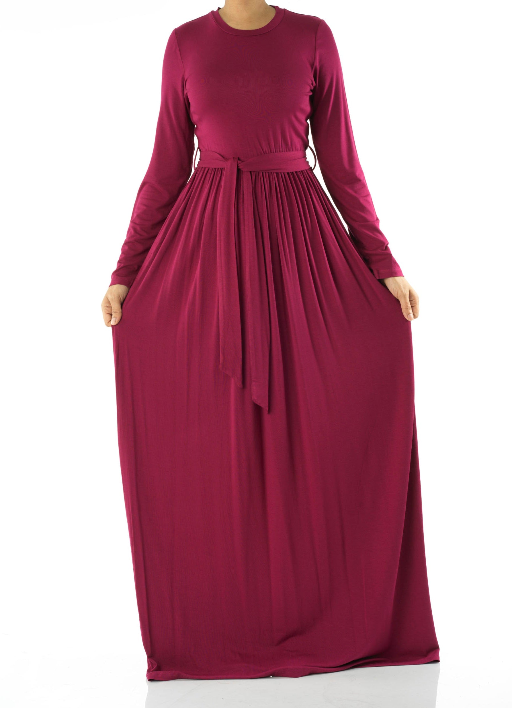 Plum Cotton Candy Jersey Maxi Dress Kabayare