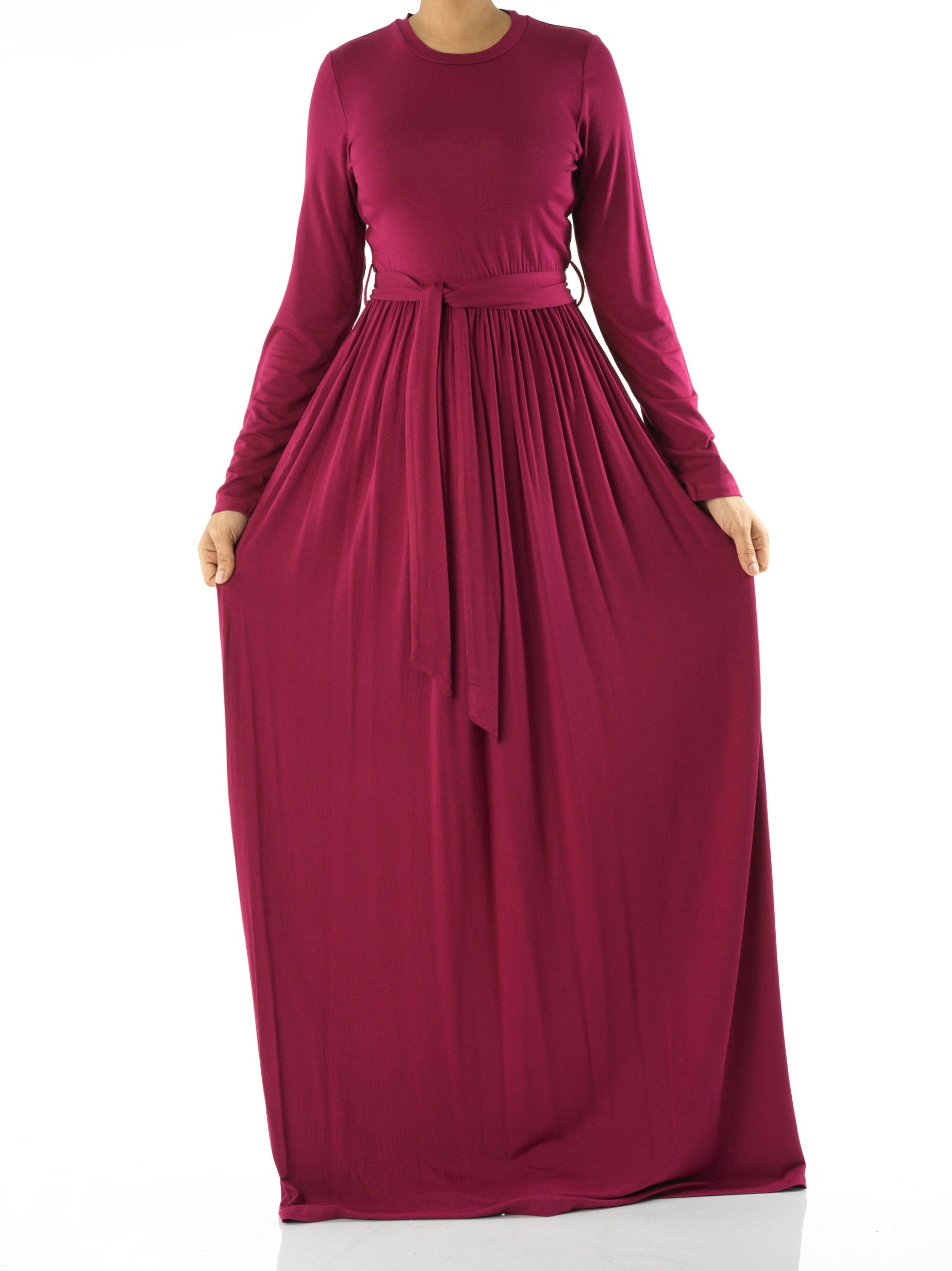 Plum Cotton Candy Jersey Maxi Dress Kabayare