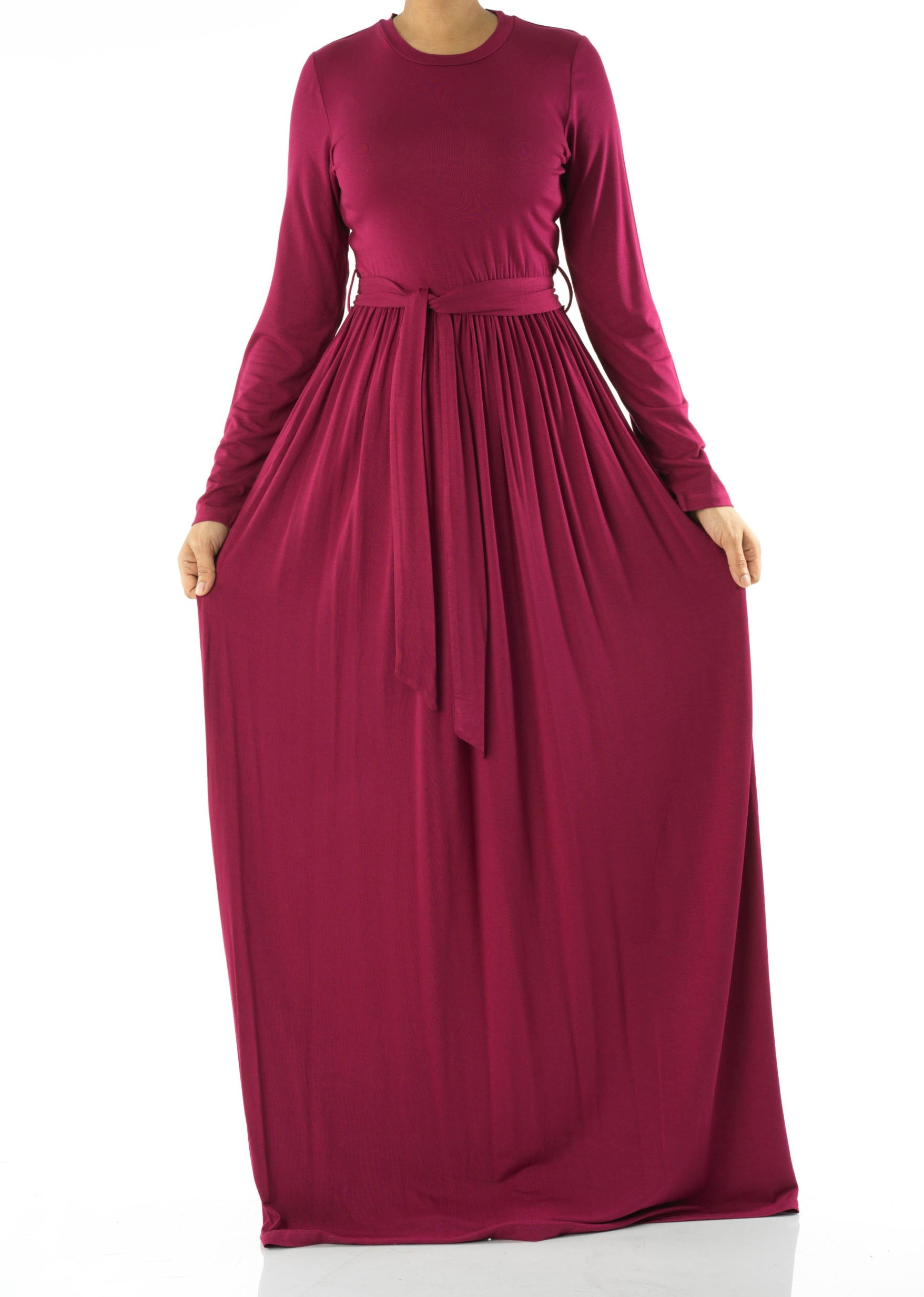 Plum Cotton Candy Jersey Maxi Dress Kabayare