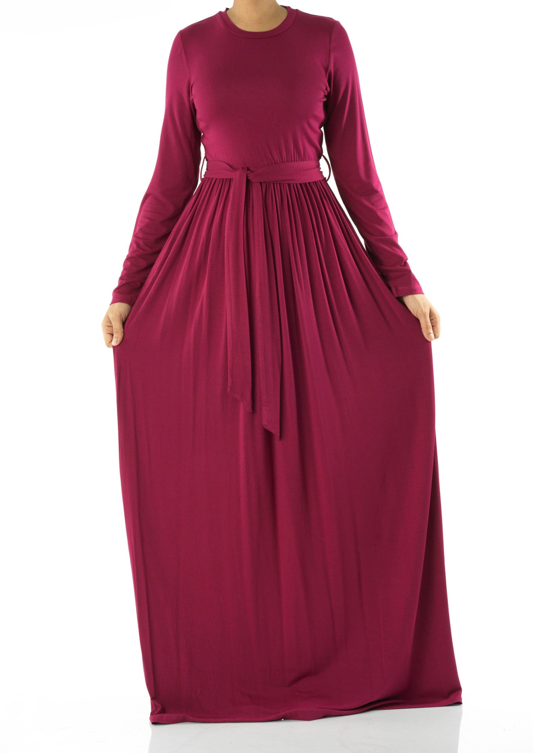 Plum Cotton Candy Jersey Maxi Dress Kabayare