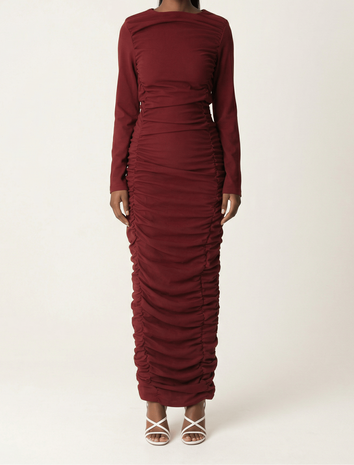 Ponti di roma ruched maxi dress Kabayare