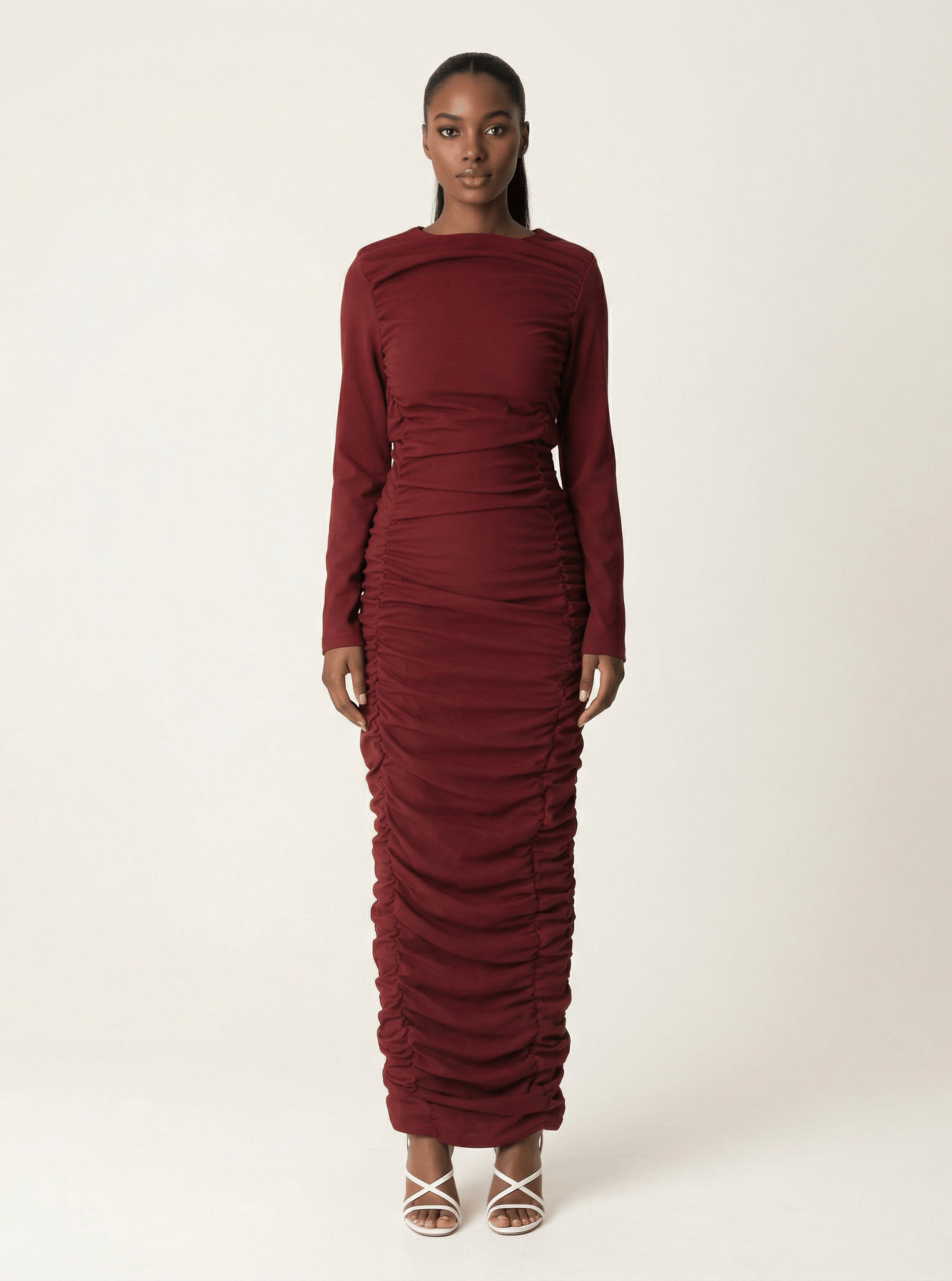 Ponti di roma ruched maxi dress Kabayare