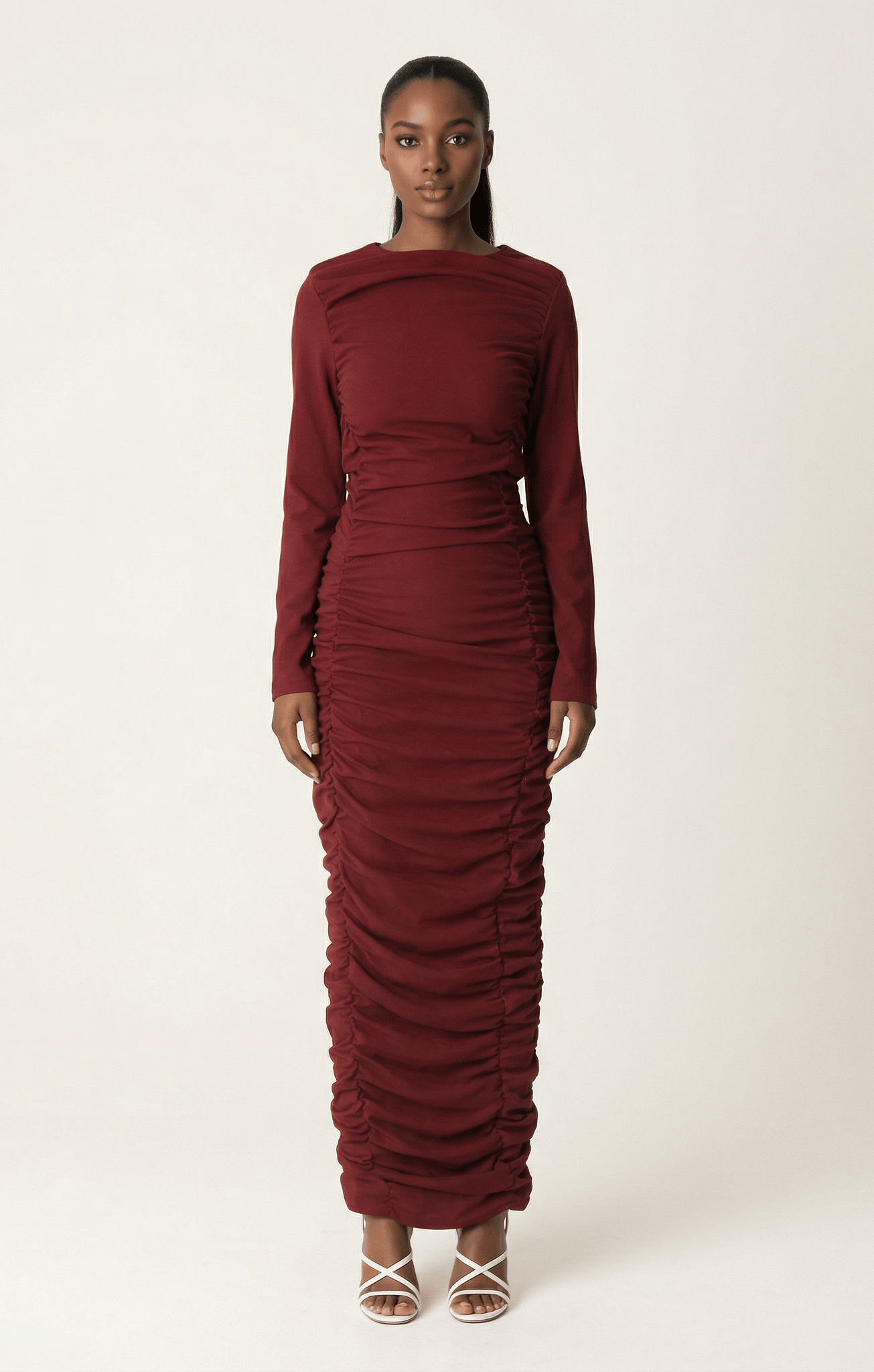 Ponti di roma ruched maxi dress Kabayare