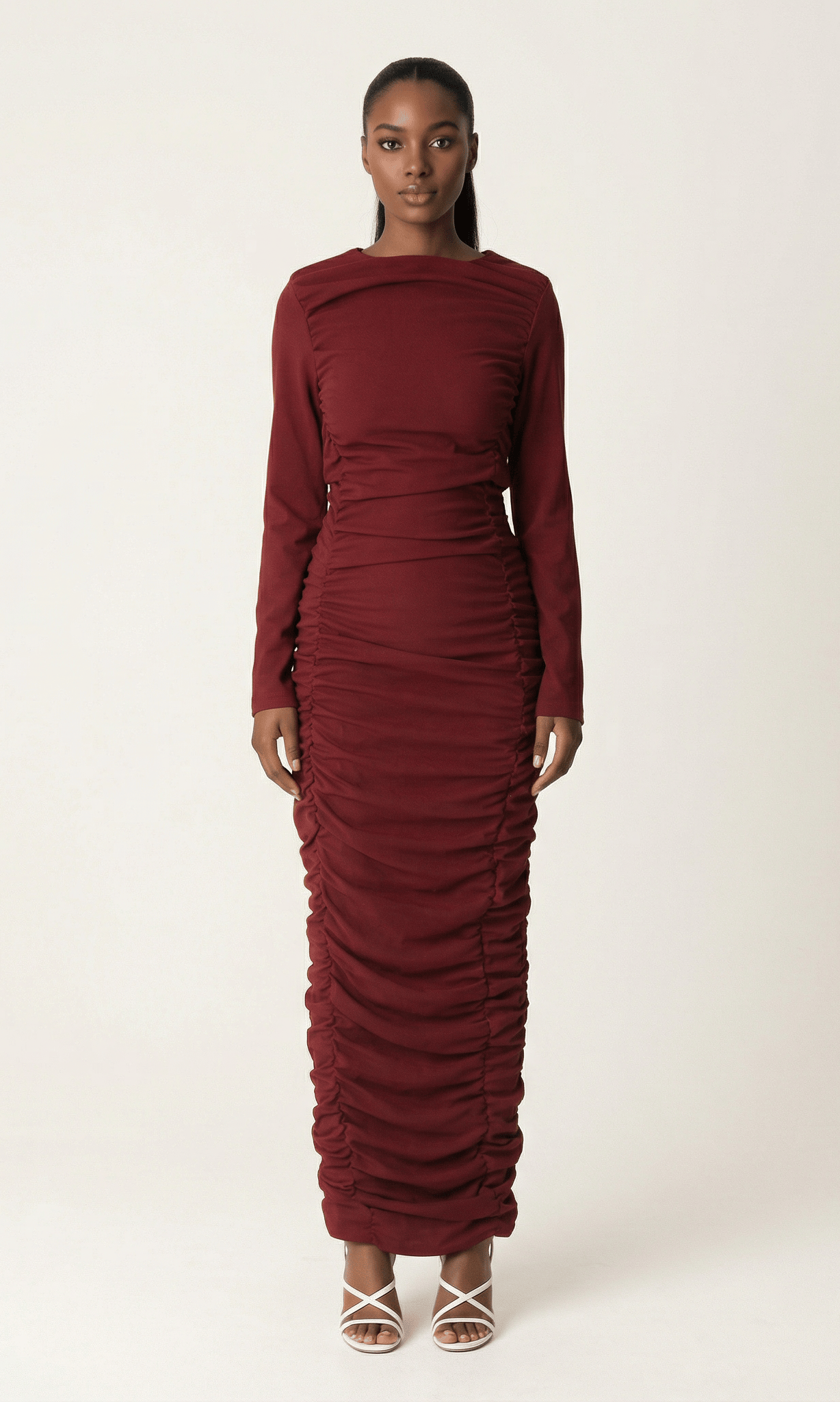 Ponti di roma ruched maxi dress Kabayare