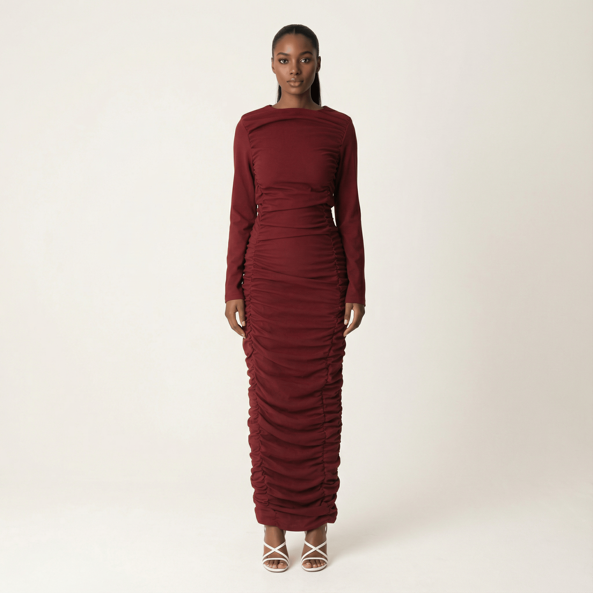 Ponti di roma ruched maxi dress Kabayare